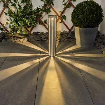 hofstein LED Solarleuchte Solar LED Terrassen Leuchte Garten Beleuchtung Aussen Wege Lampe