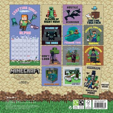 Minecraft Wandkalender Minecraft Kalender 2024 inkl. Miniposter