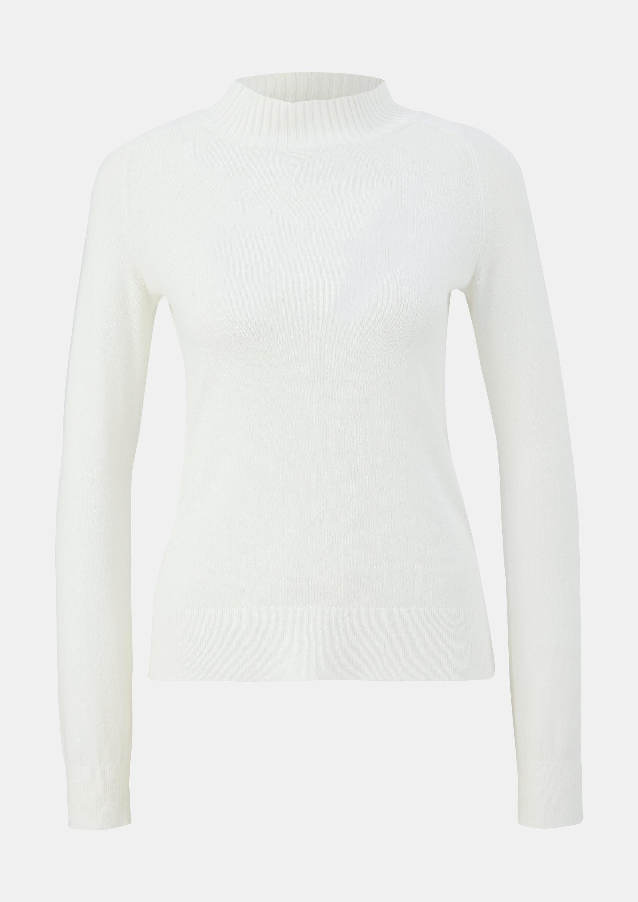 comma Longpullover Strickpullover Strickpullover aus Viskosemix