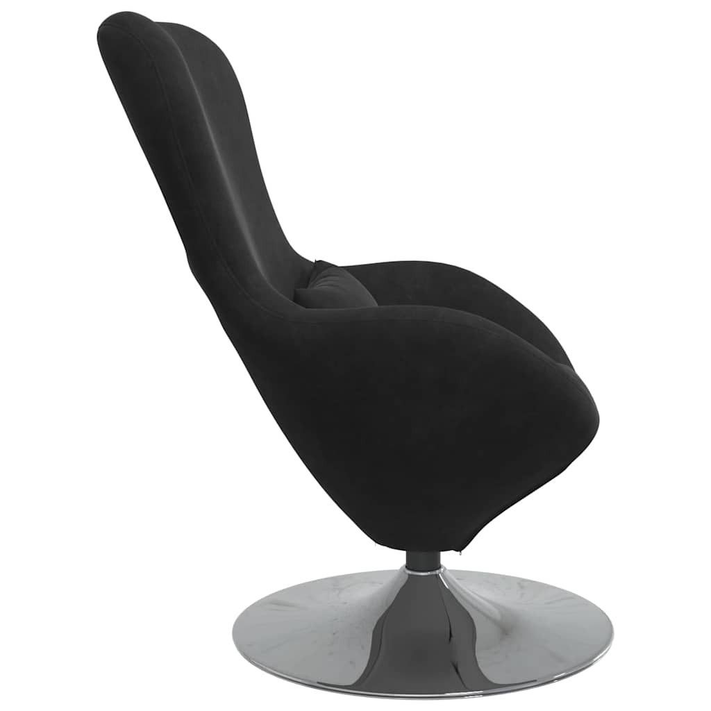 vidaXL Sessel Eiersessel Schwarz Samt (1-St)