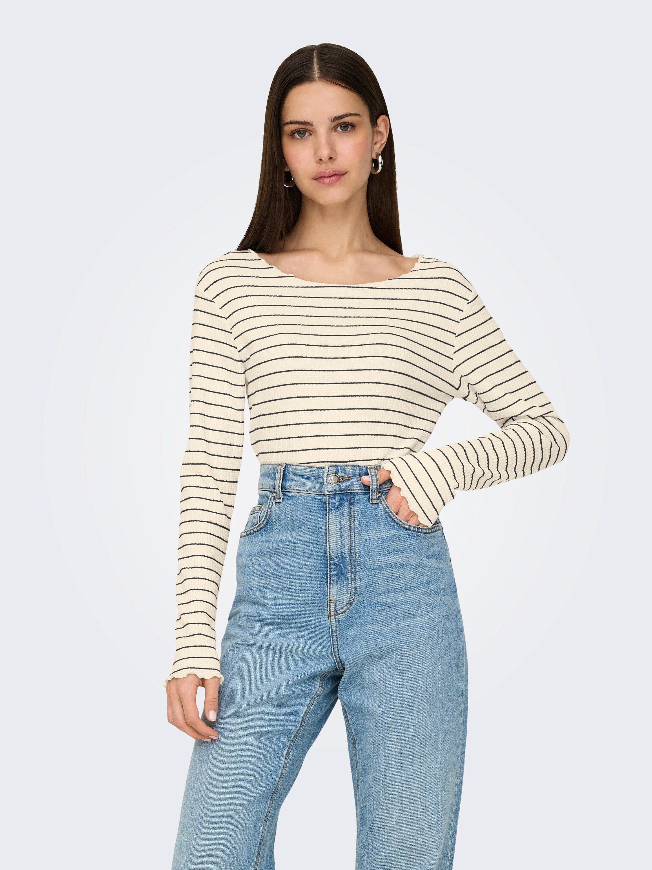 ONLY Langarmshirt ONLANITS (1-tlg) Plain/ohne Details