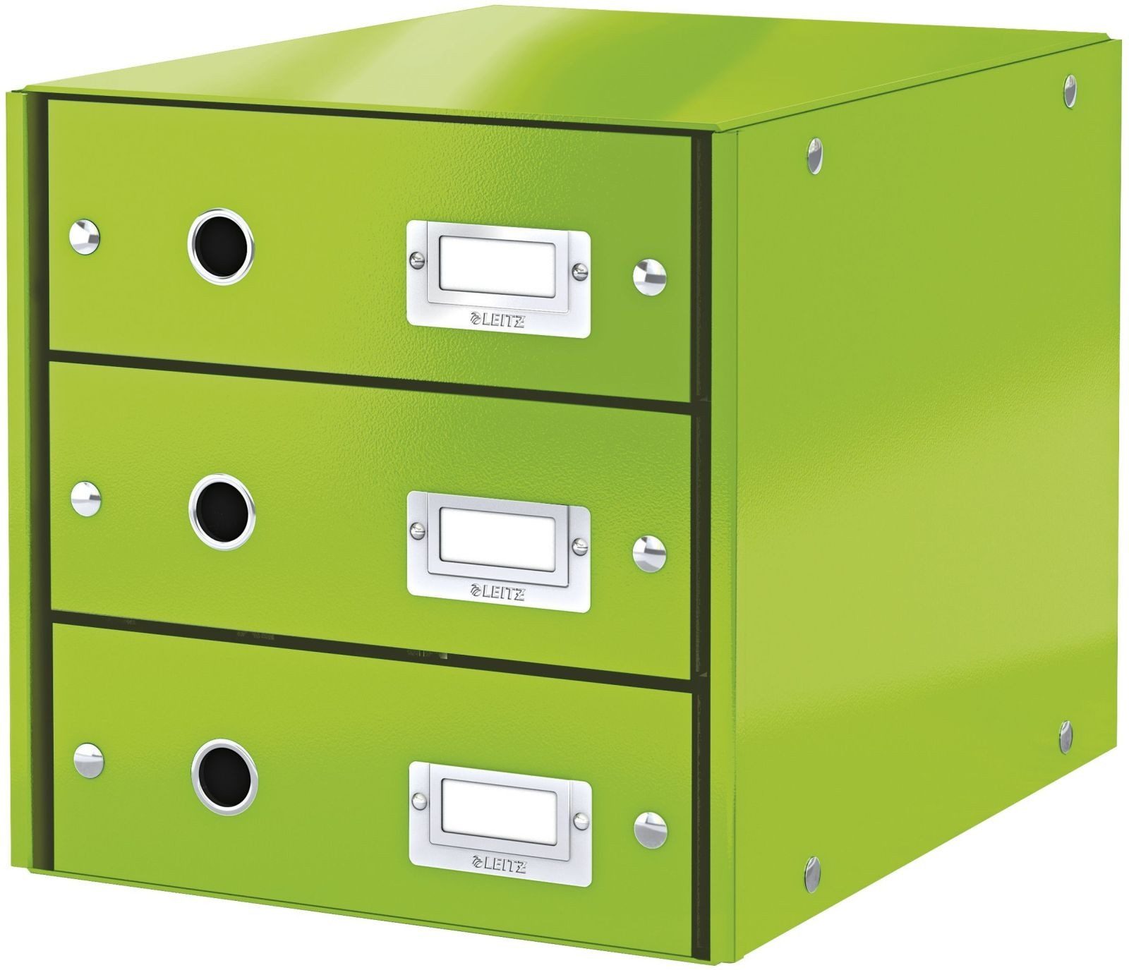 Organizer Schubladenset Click & Store Wow 3 Schubladen Graukarton grün (3 Stück)