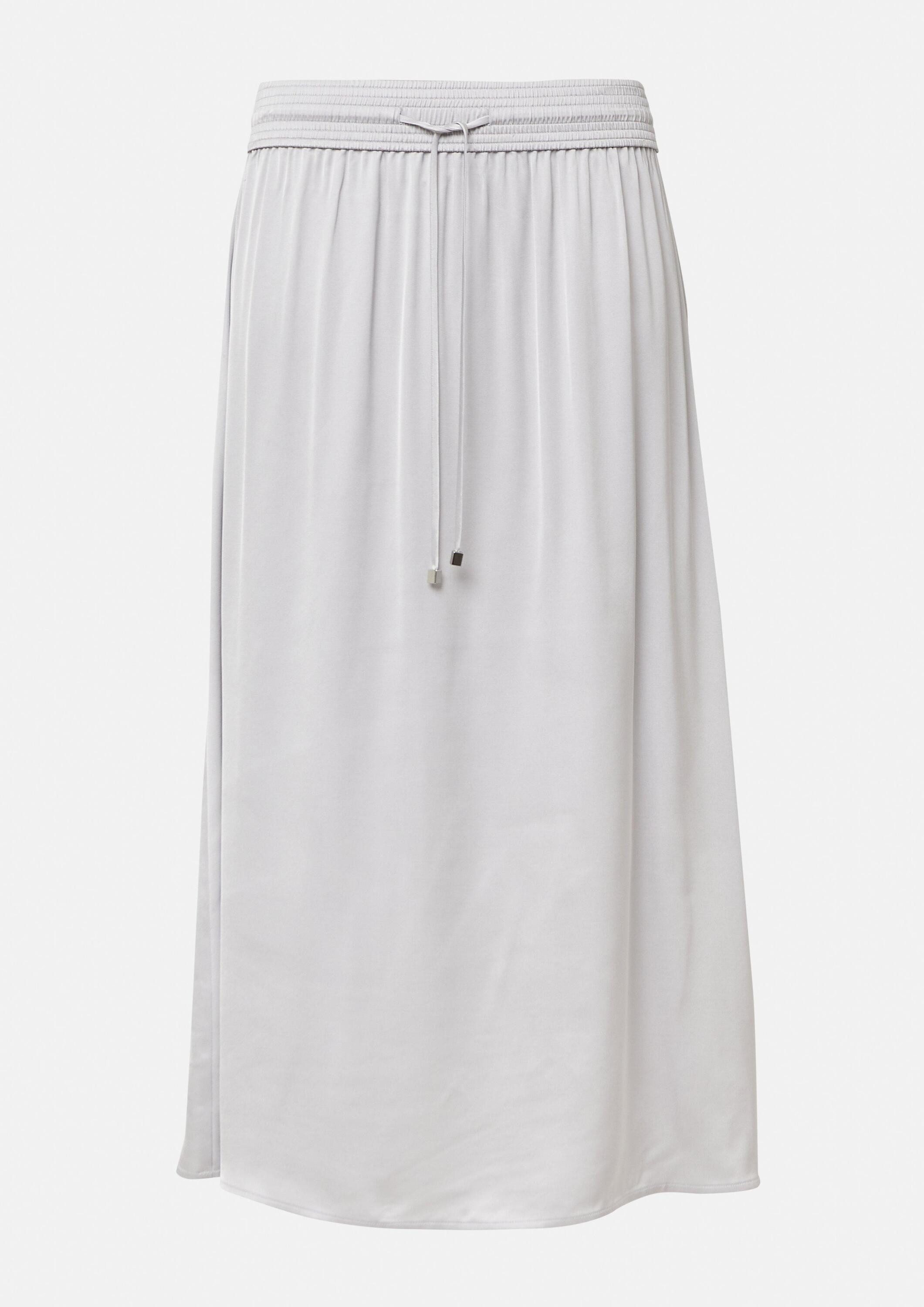 comma Midirock Rock Midirock aus Satin mit Elastikbund und Bindeband