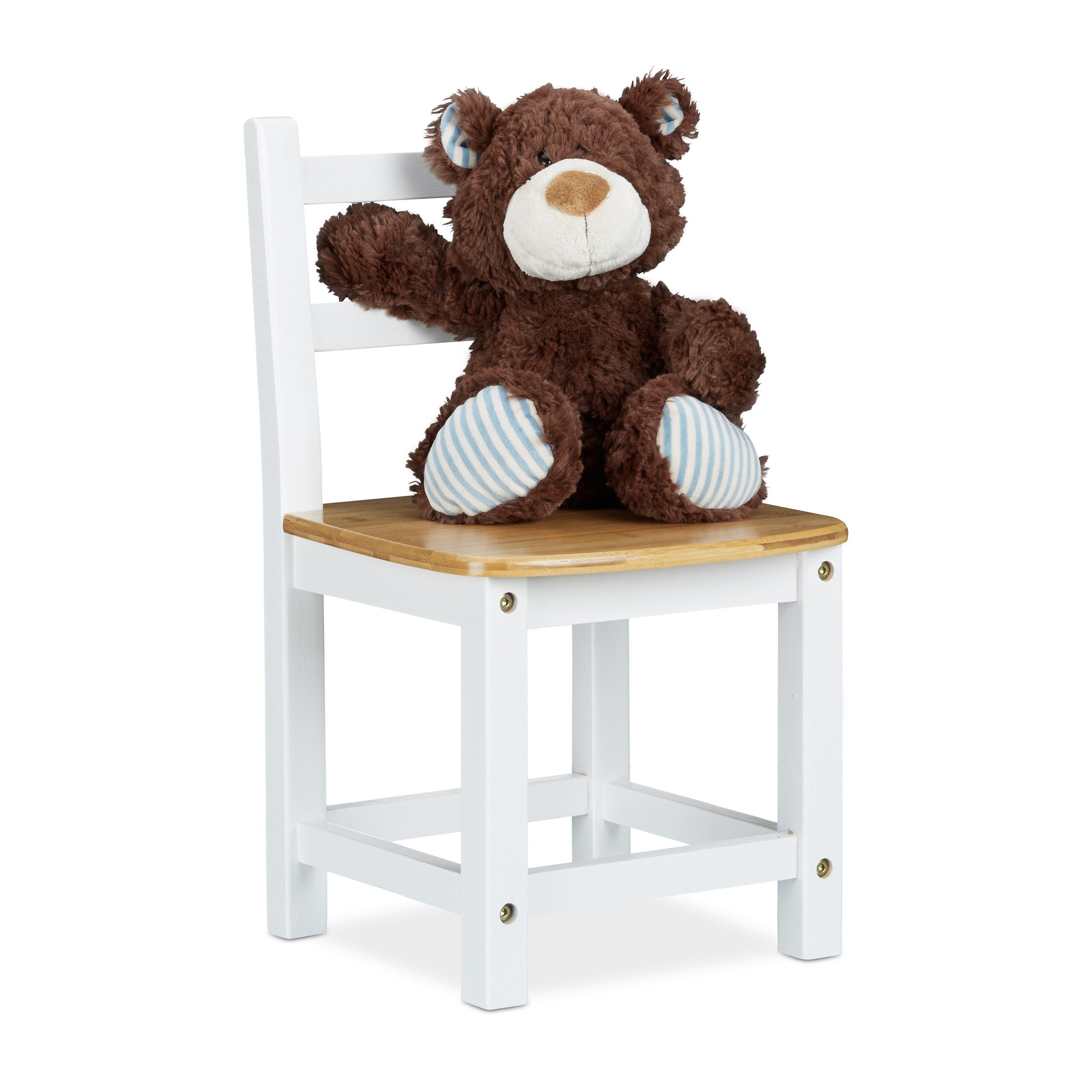 relaxdays Stuhl Kinderstuhl RUSTICO weiß günstig online kaufen