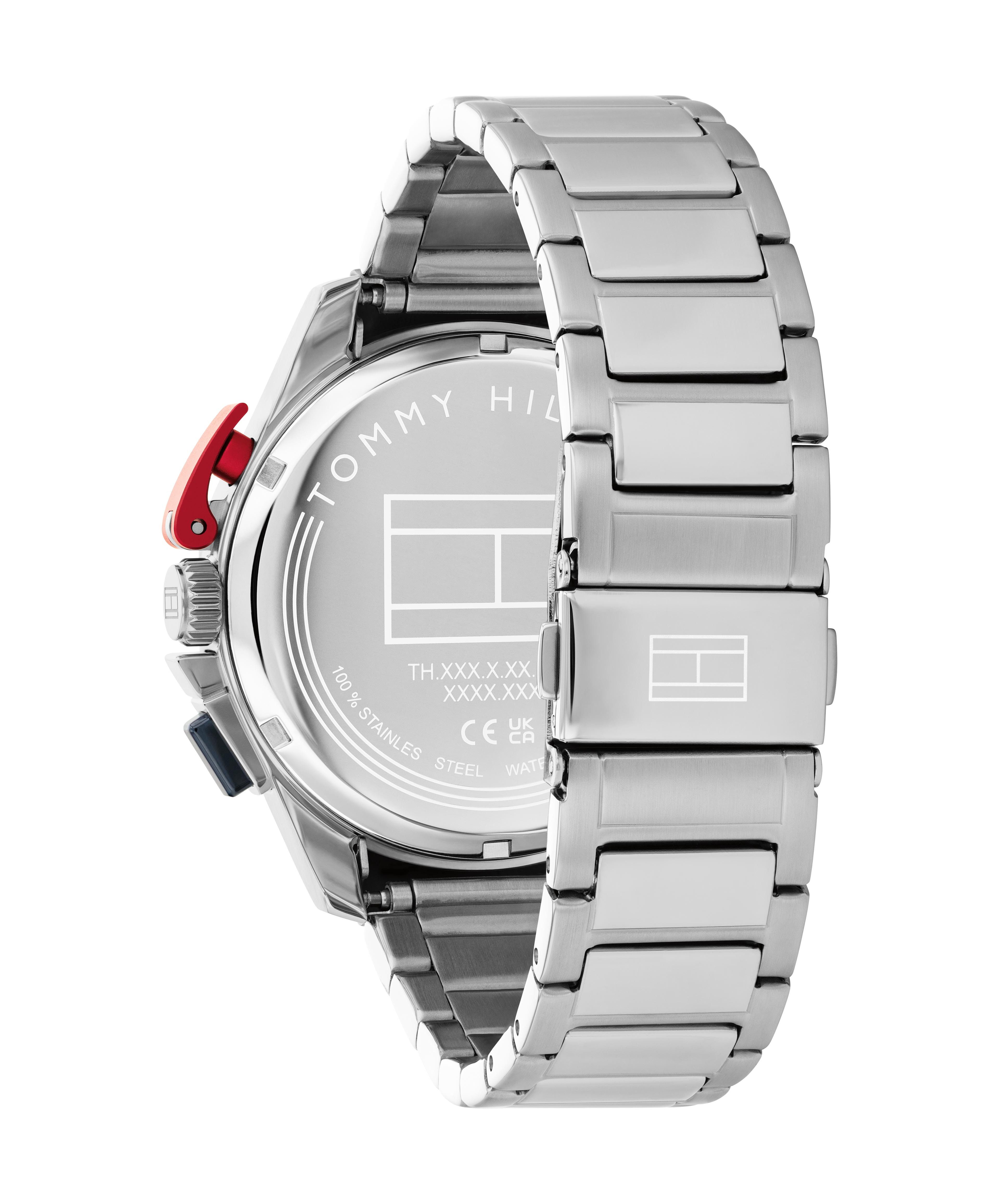 Tommy Hilfiger Chronograph BANK 1792261, Quarzuhr, Armbanduhr, Herrenuhr, Edelstahlarmband, analog, Tag