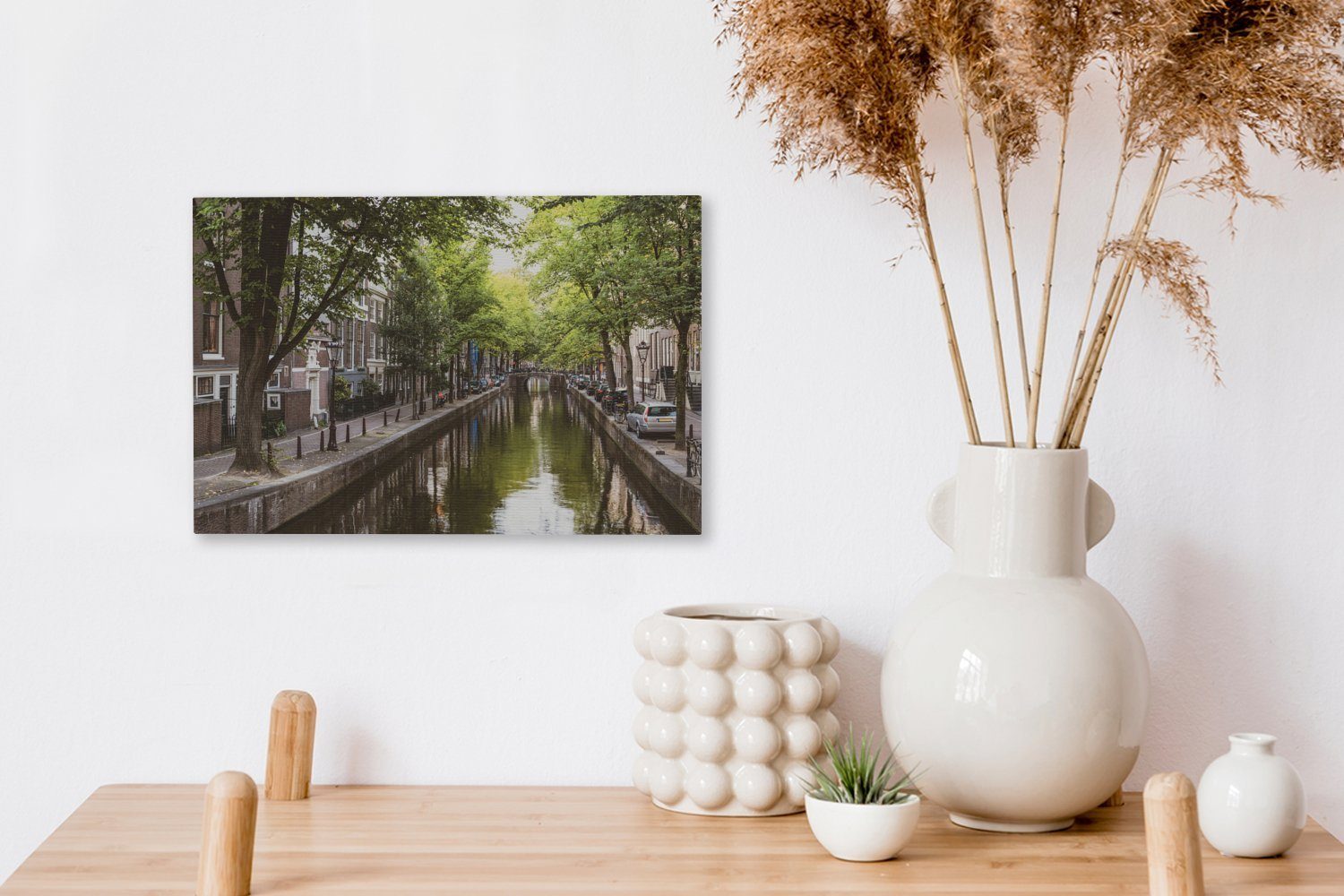 Leinwandbilder, cm der Frieden OneMillionCanvasses® Aufhängefertig, und 30x20 (1 Leinwandbild Prinsengracht, Amsterdamer Wanddeko, St), Wandbild Ruhe an