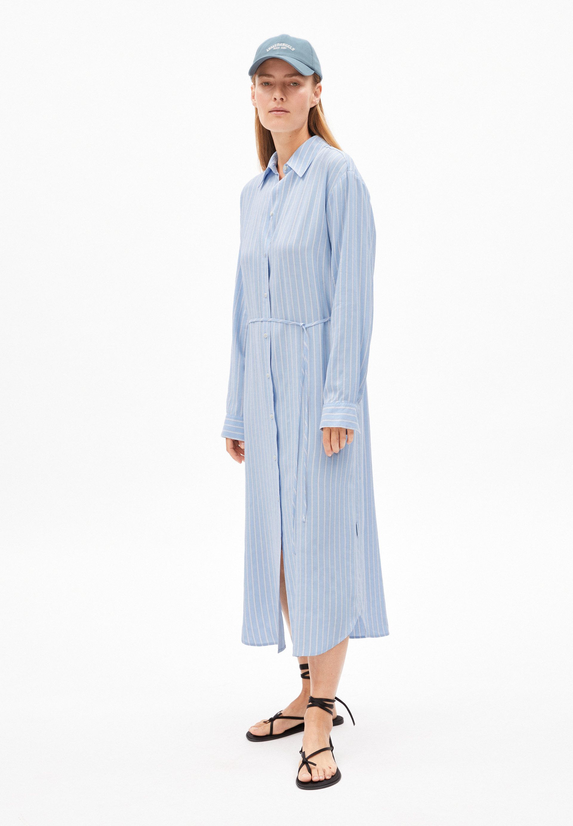 Armedangels Jerseykleid MATHAA LINO STRIPES Webkleid aus Leinen-Mix (Loose günstig online kaufen