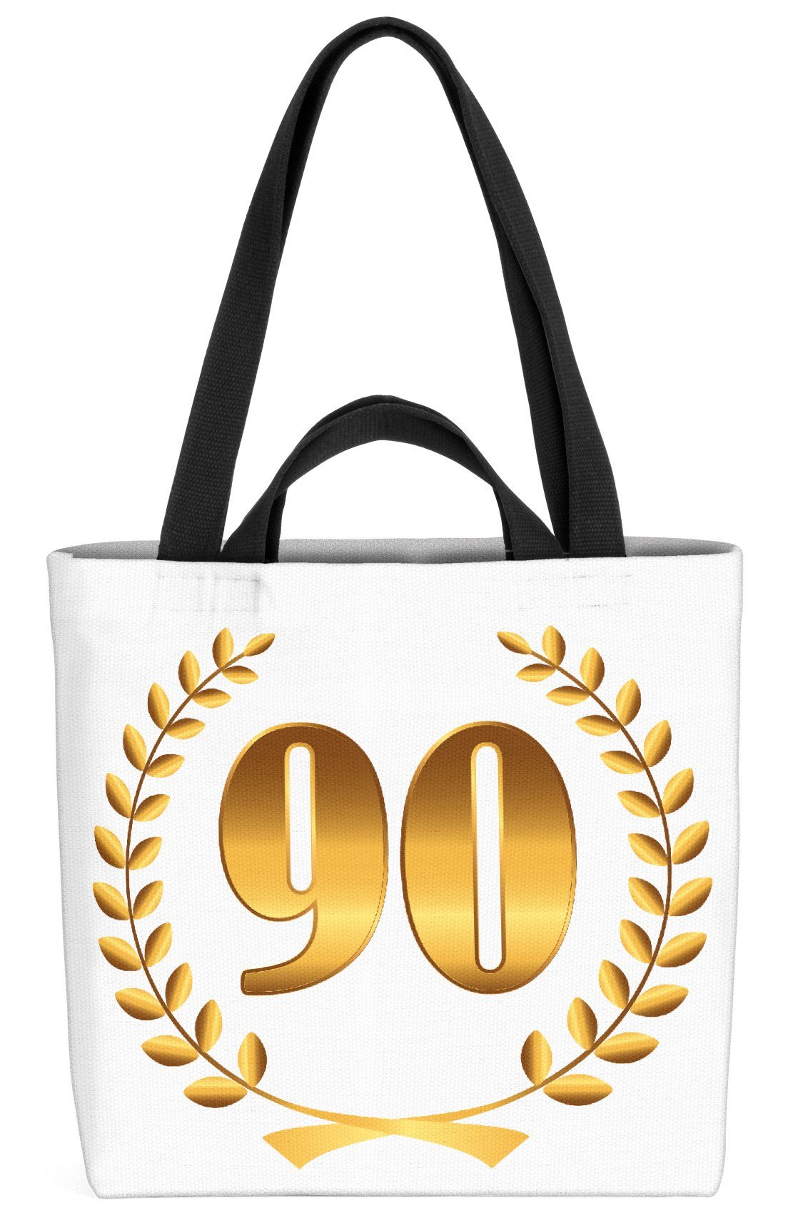 Geburtstag Geburtstag Hochzeit (1-tlg), Jahre VOID 90 Henkeltasche Jahre Jubiläum Jubiläum Kranz