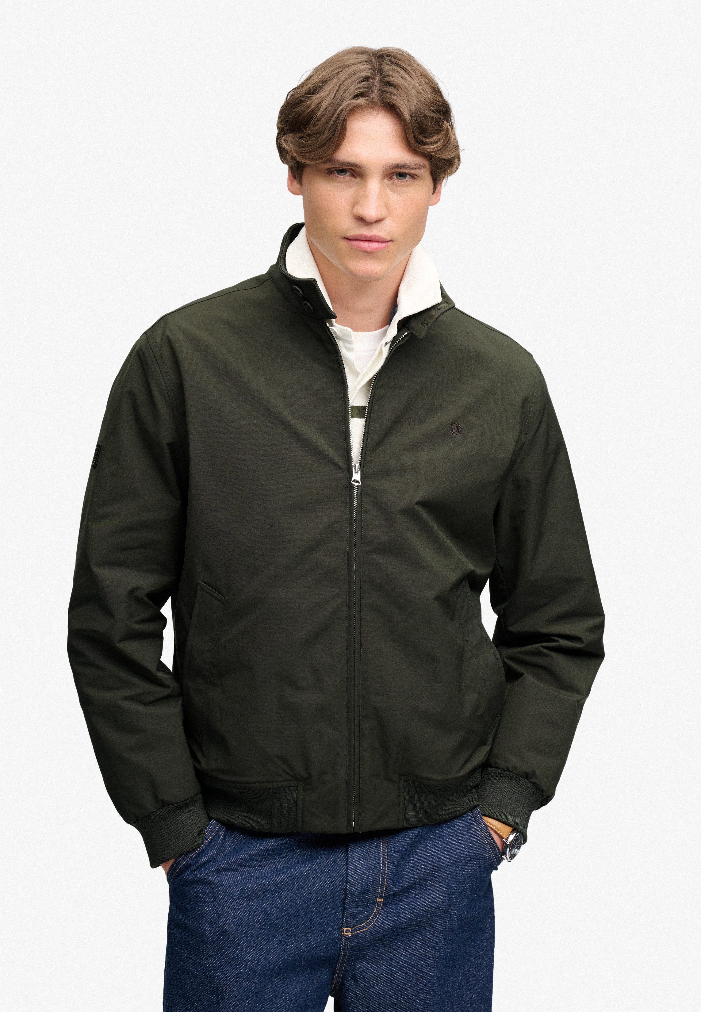 Superdry Blouson CAMPUS PADDED HARRINGTON JKT Kunstfaser, relaxed fit