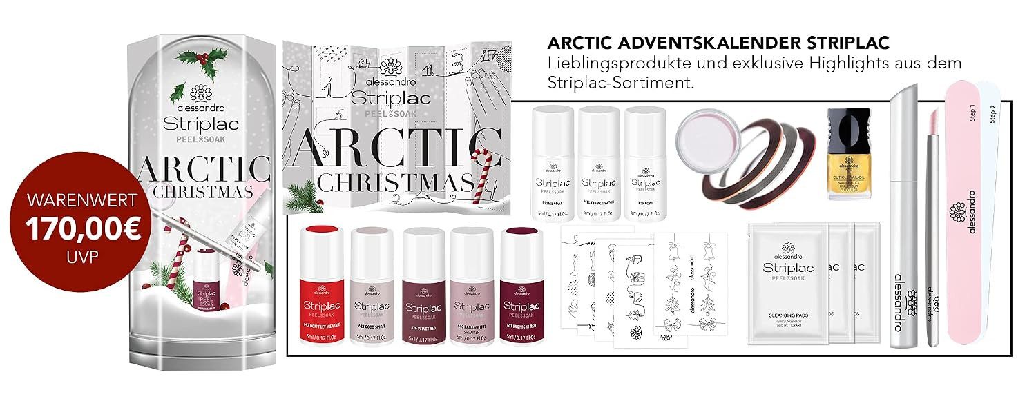 alessandro international Kosmetik-Adventskalender Striplac Arctic Peel or Soak Adventskalender 24 Türchen, VEGAN (24-tlg) – Bild 2 von 3