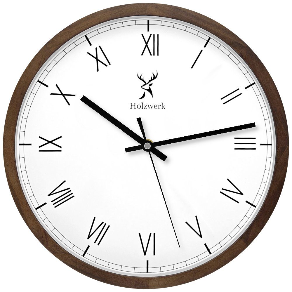 Holzwerk Wanduhr EISENBERG Designer Holz Wand günstig online kaufen