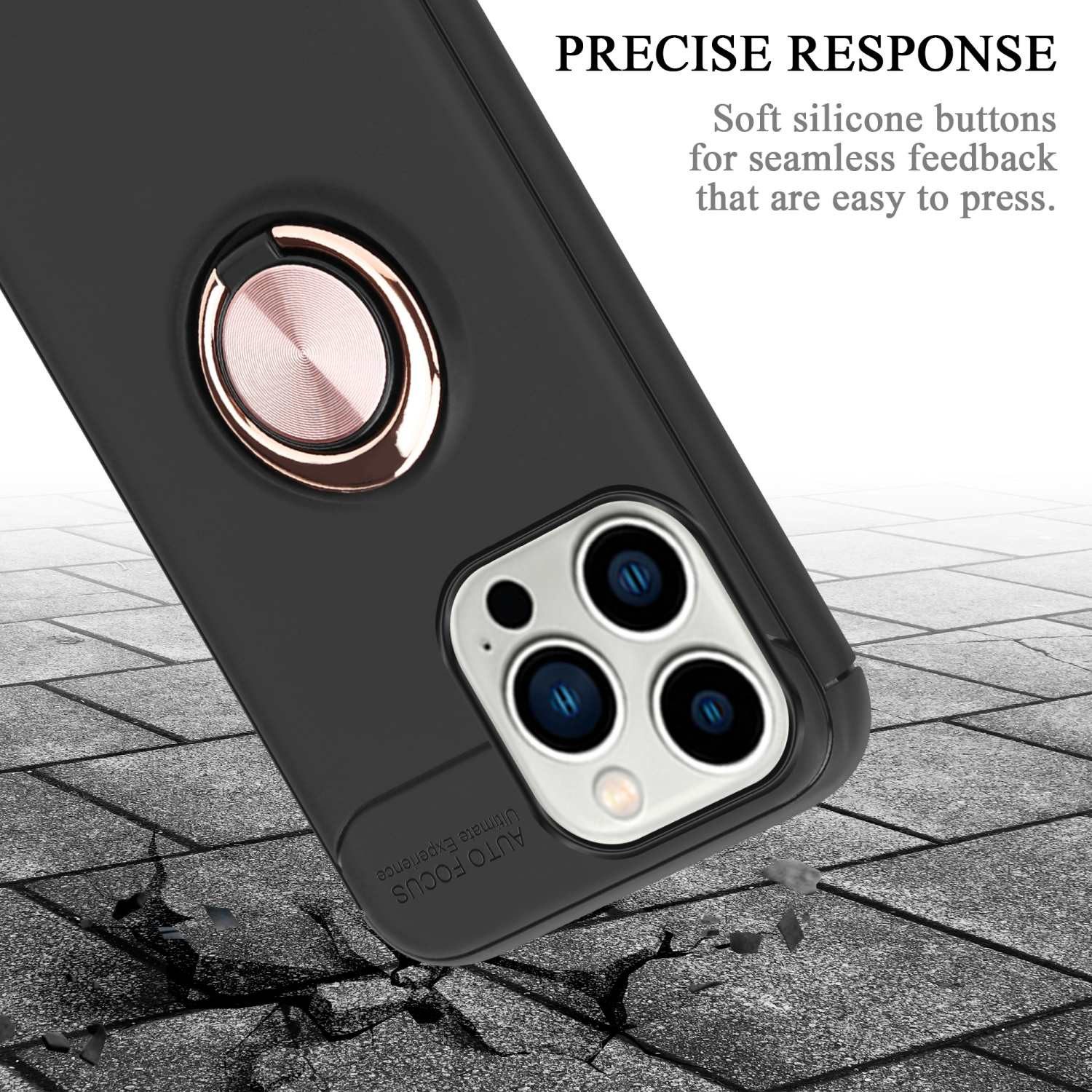 Cadorabo Handyhülle für iPhone 14 PRO Hülle Apple iPhone 14 PRO, Robustes Hard Case - Handy Schutzhülle - Hülle - Back Cover Bumper