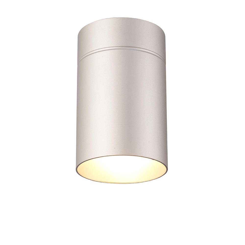 Mantra LED Deckenstrahler Zylinder Spotlampe Aruba Groß Silber