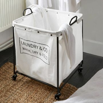 Mirabeau Badorganizer Wäschekorb Laundry weiß/schwarz