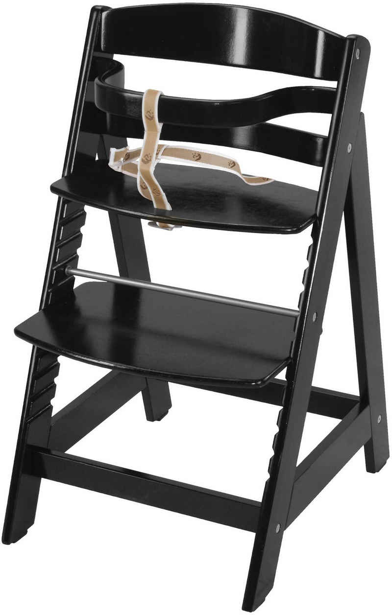 roba® Hochstuhl Treppenhochstuhl Sit up III, schwarz, aus Holz