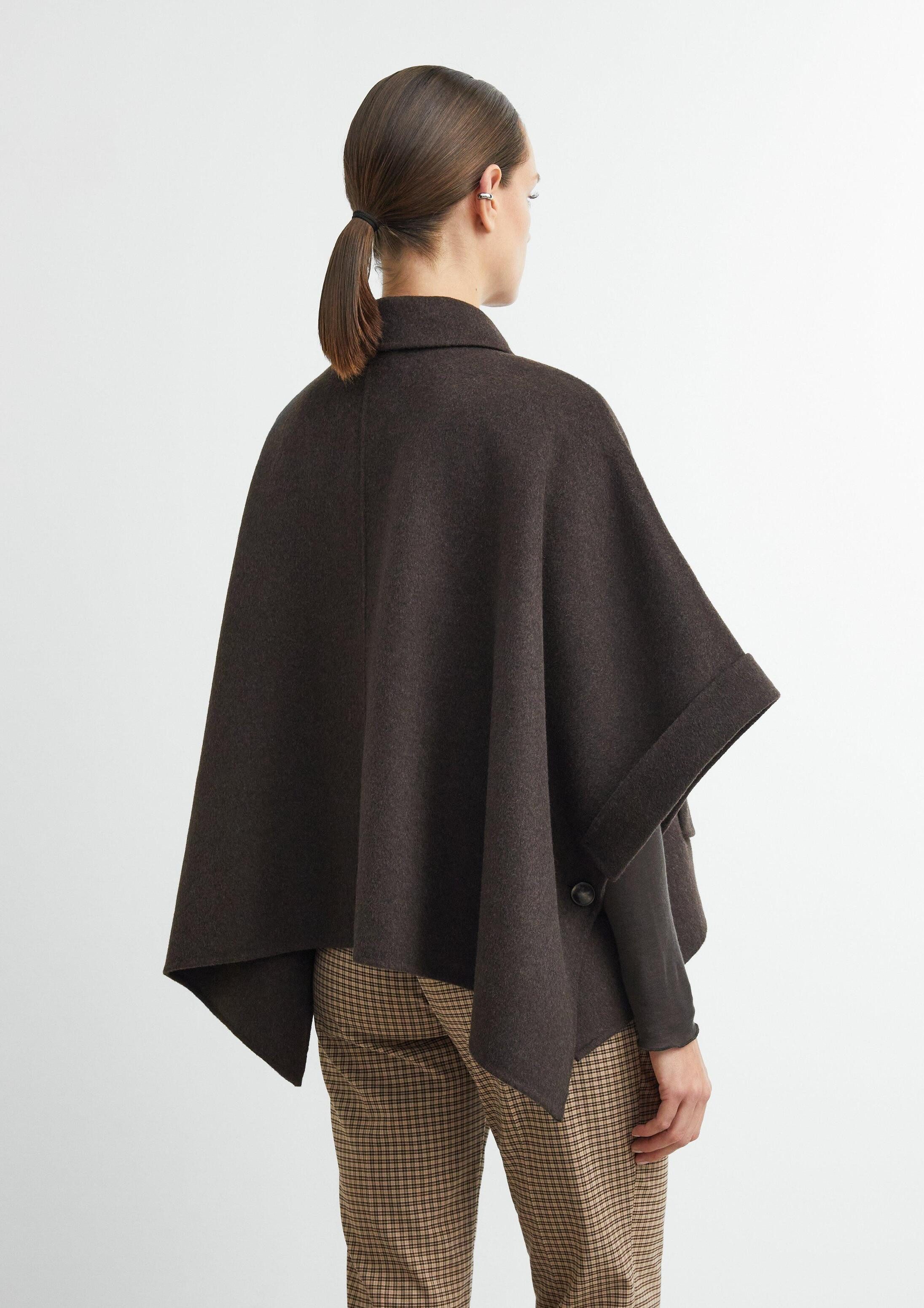 comma Poncho Outdoor-Umhang Cape aus Doubleface in Trenchcoat-Optik – Bild 3 von 5