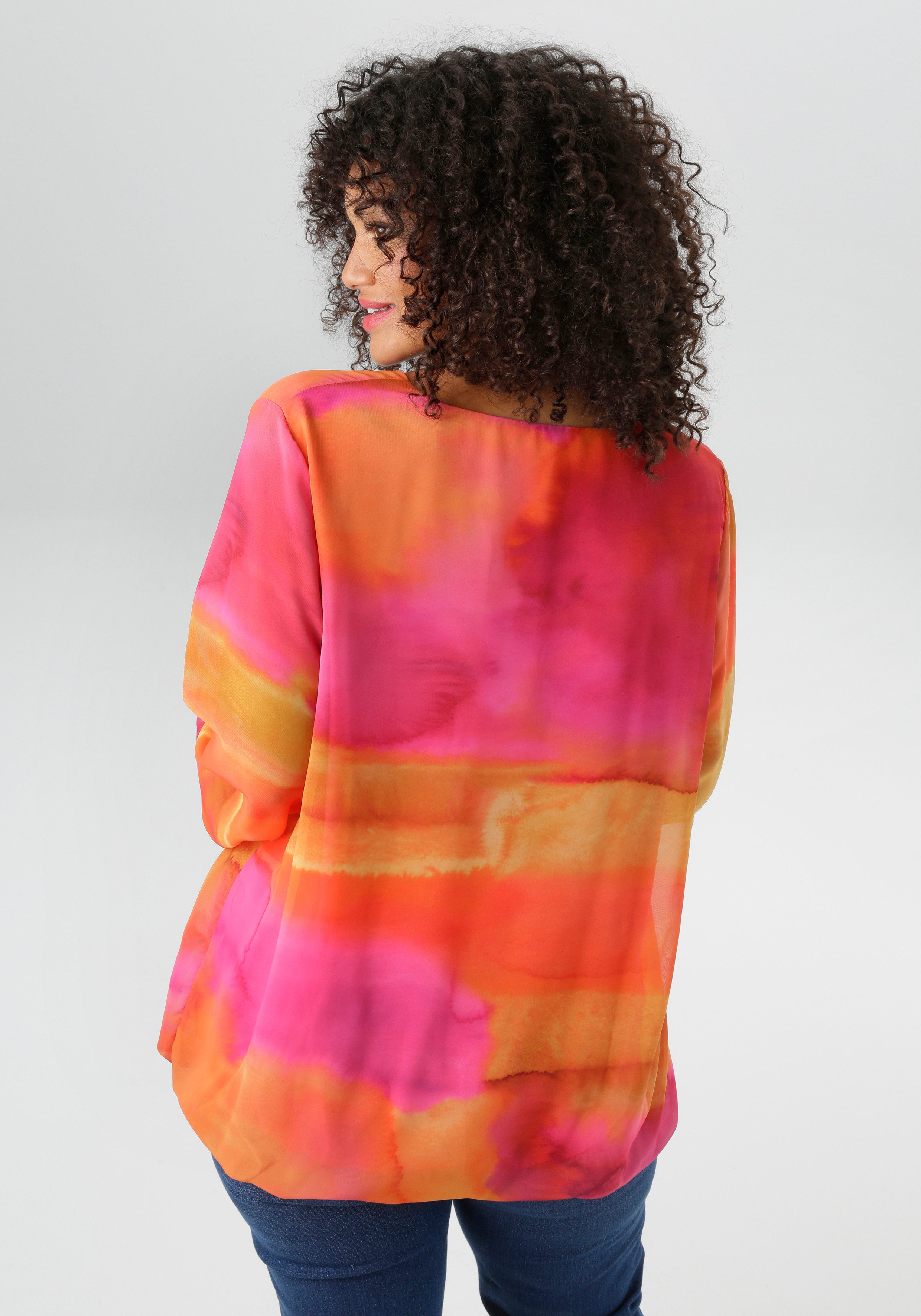 Aniston PLUS Schlupfbluse tiefer V-Ausschnitt - NEUE KOLLEKTION günstig online kaufen