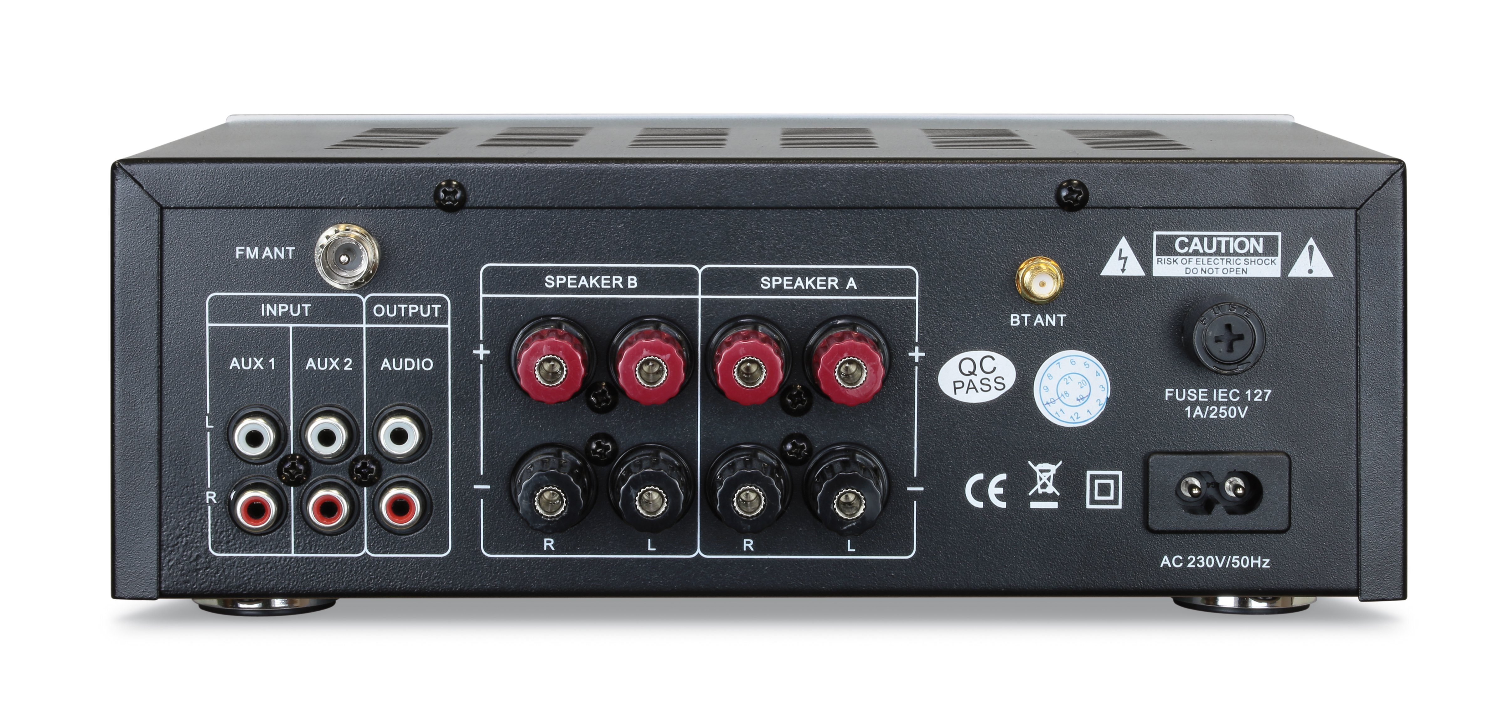 Dynavox VT-80 MK Vollverstärker (Anzahl Kanäle: 2, 160 W, 4 Lautsprecher-Anschlüsse, Fernbedienung für Digital-Eingänge, BT)