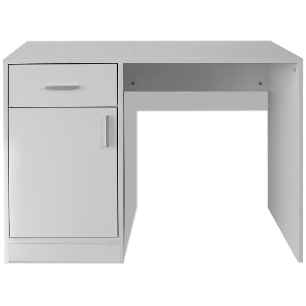 Weiß | Weiß cm Schreibtisch Schreibtisch vidaXL Schrank Weiß mit und Schublade 100x40x73