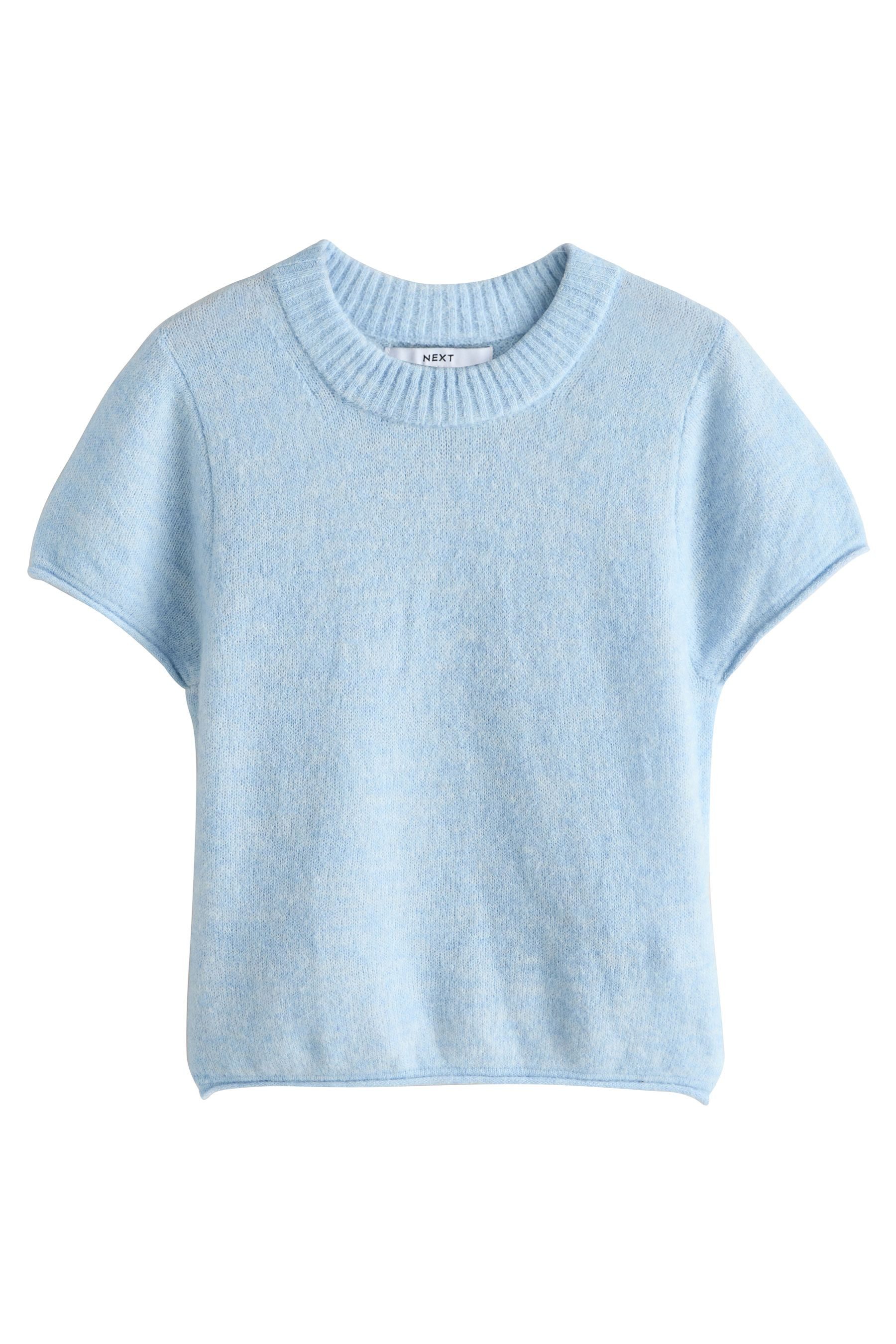 Strickpullover Transparentes, gestricktes Kurzarm-T-Shirt