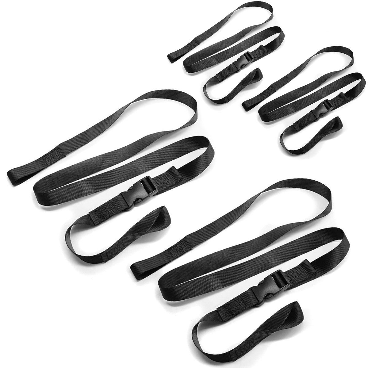 Motorradheber 2x Motorrad Schlaufengurte # Befestigungsgurte Set 1,5m schwarz Spar-S