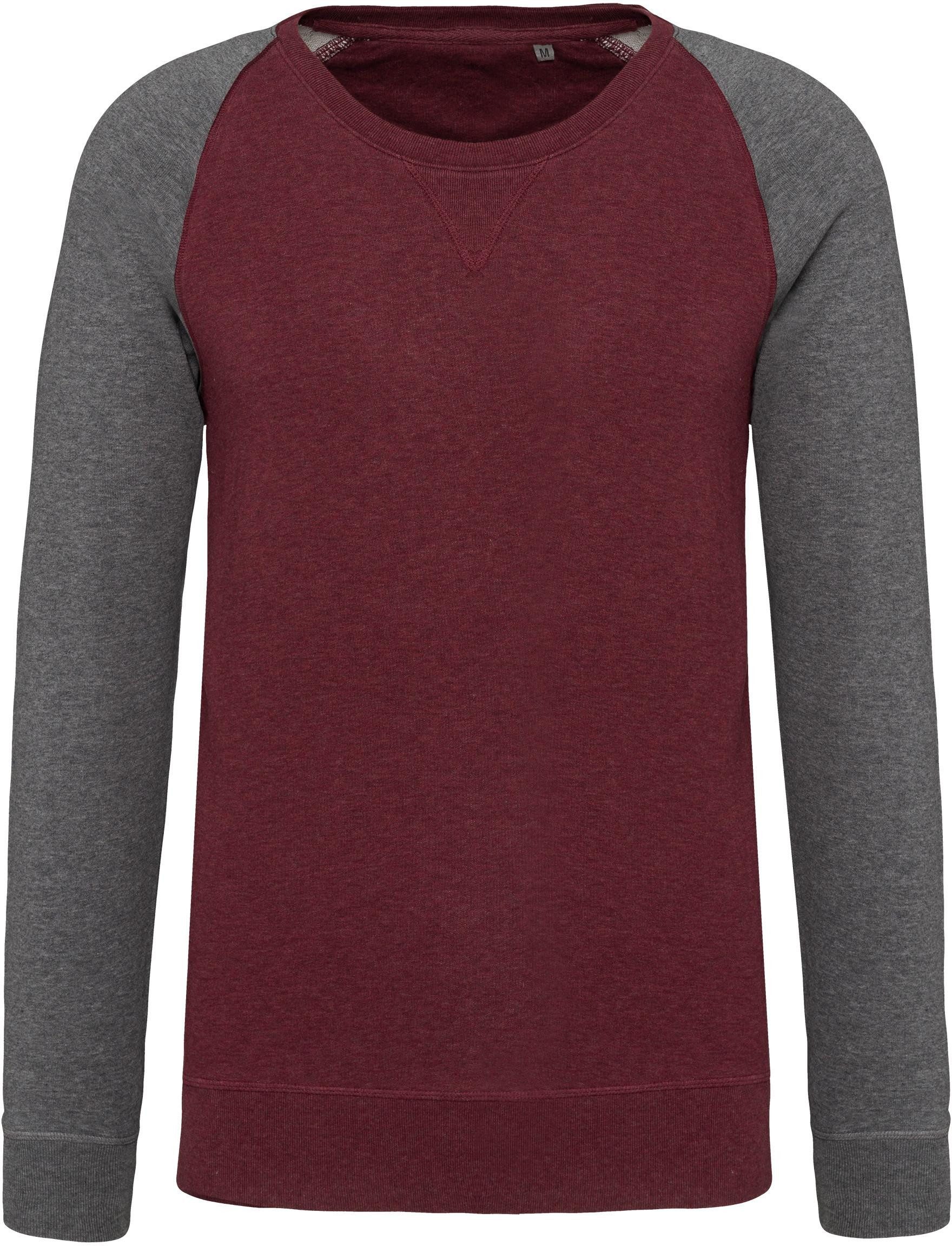 Kariban Sweatshirt Zweifarbiges Herren-Sweatshirt French Terry günstig online kaufen
