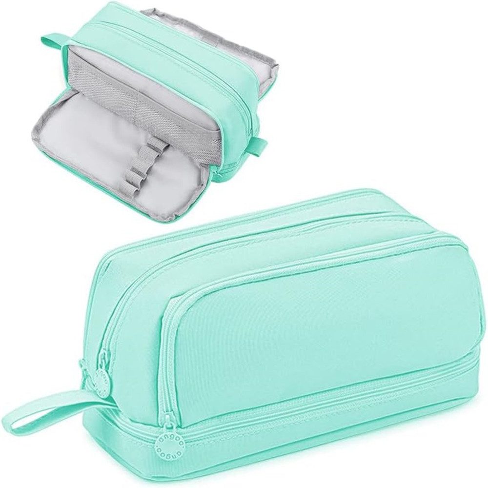 Agger Federmäppchen Federtaschen Mäppchen mit 3 Fächer Schulmäppchen, Große Kapazität Stiftetasche für Schule & Büro