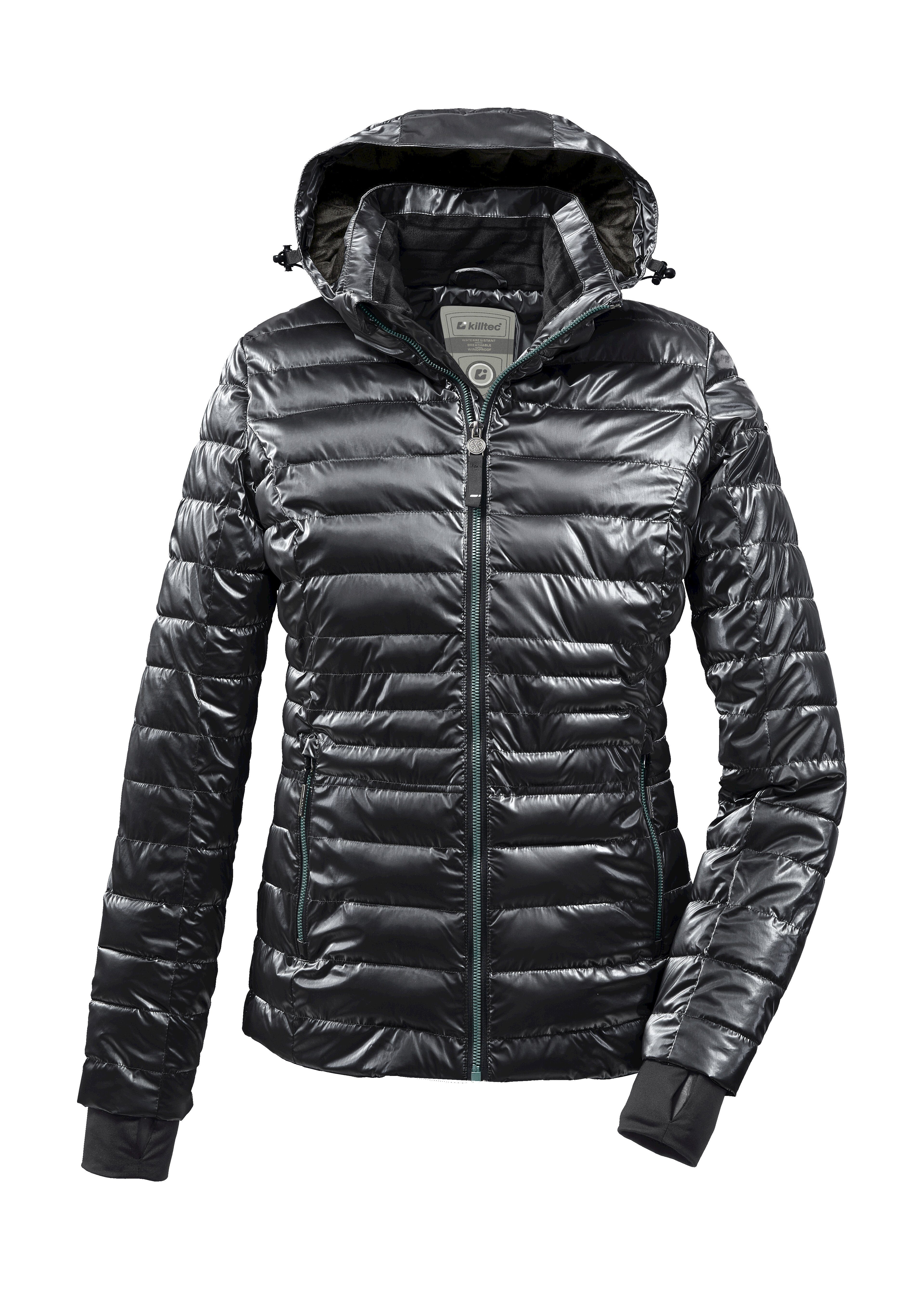 Killtec Skijacke KSW 283 WMN SKI QLTD JCKT Hochglanz-Steppjacke, wasserabweisend, Schneefang, Daumenlöcher