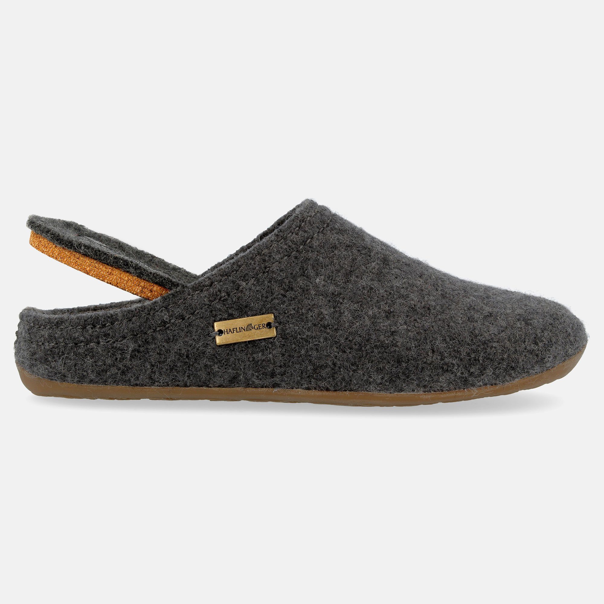 Haflinger Everest Classic Pantoffel aus reiner Schurwolle mit Gummisohle Hausschuh
