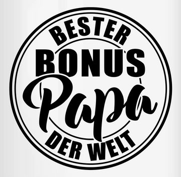 Shirtracer Tasse Bester bonus Papa der Welt - schwarz, Keramik, Geschenk Vatertag Kaffeetasse