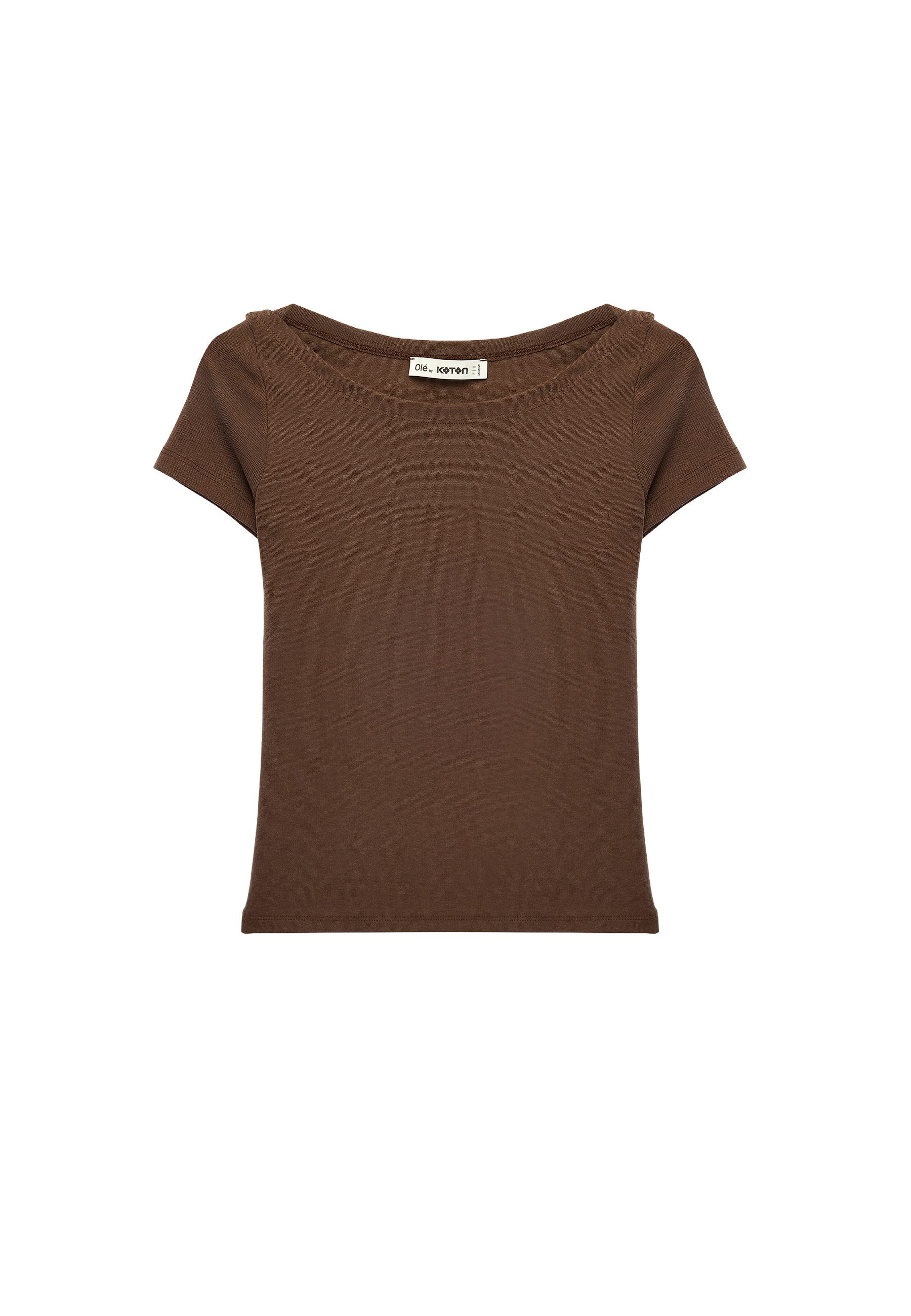 Koton T-Shirt Koton Baumwoll-Slim-Fit-Basic-T-Shirt