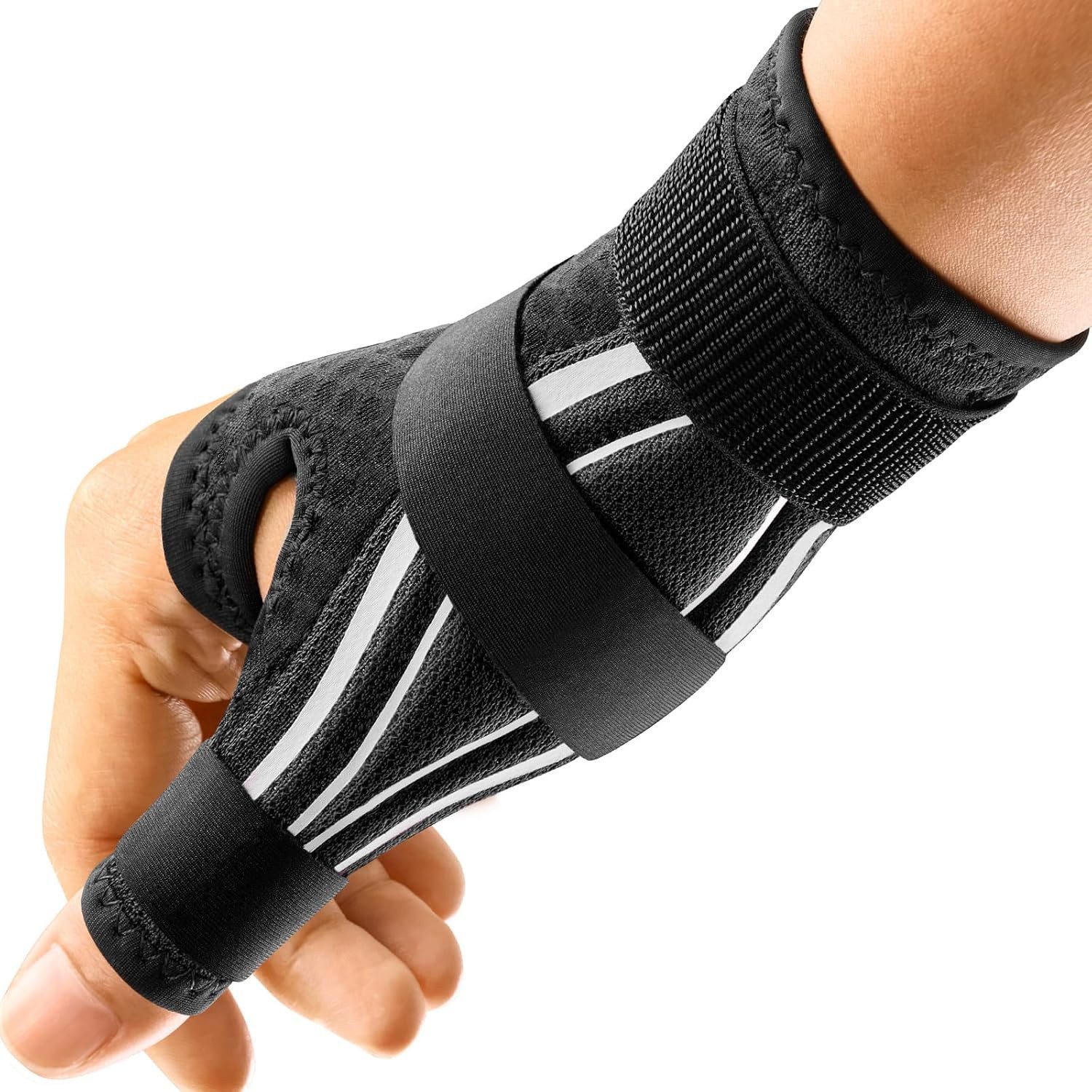 Forrlite Daumenbandage Daumenbandage 2er Set Rechts & Links, Ergonomische Daumenschiene (Daumenorthese bei Arthrose, Sehnenscheidenentzündung, Schnappdaumen, für Damen und Herren, Atmungsaktiv und Weich)