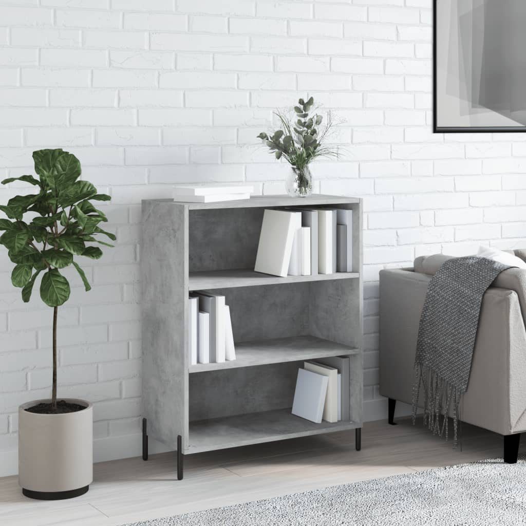 vidaXL Standregal Regalschrank Betongrau 69,5x32,5x90 cm Holzwerkstoff, 1-tlg.