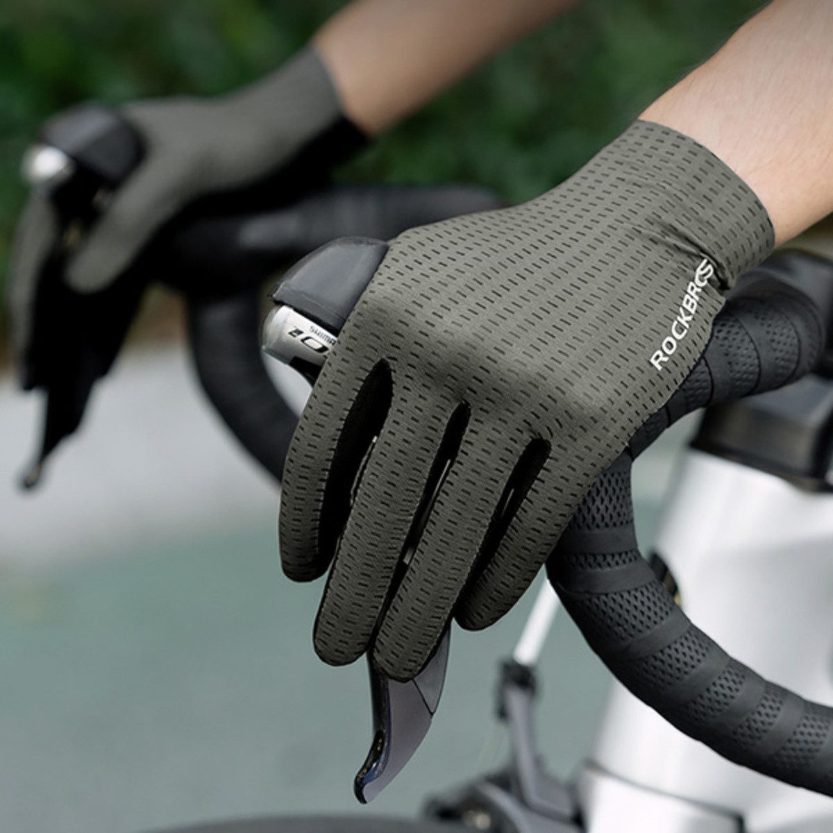 ROCKBROS Fahrradhandschuhe Rockbros Atmungsaktive Vollfinger-Fahrradhandsch günstig online kaufen