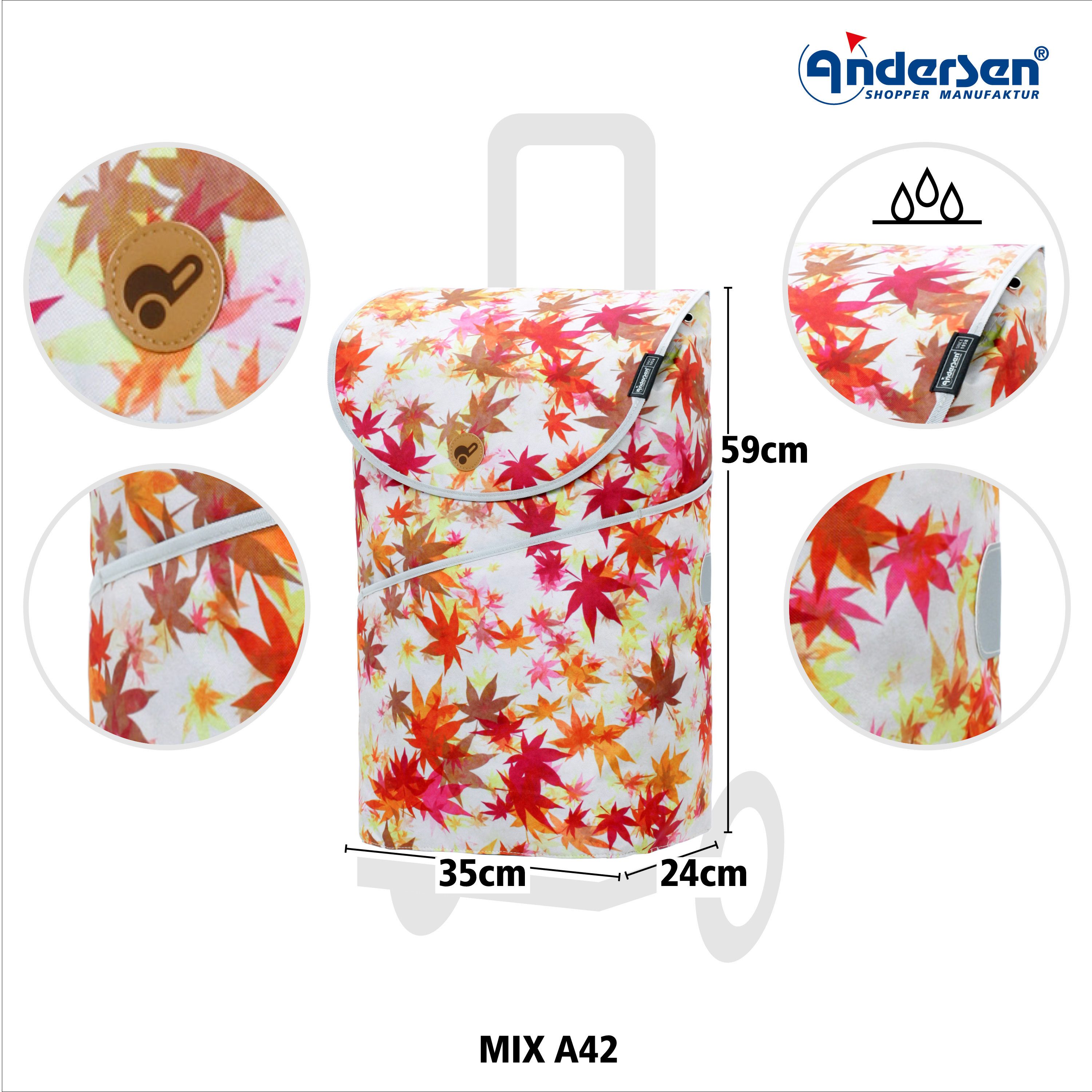 Andersen Einkaufstrolley Scala Shopper MIX A42, belastbar bis 40kg, wasserabweisend
