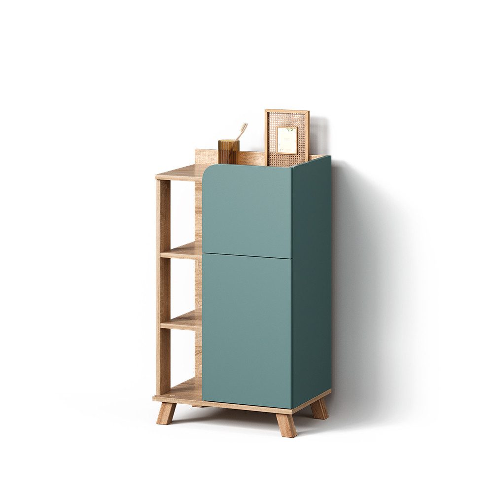 Livinity® Midischrank Marano, Blau-Grau/Sonoma, 50 x günstig online kaufen