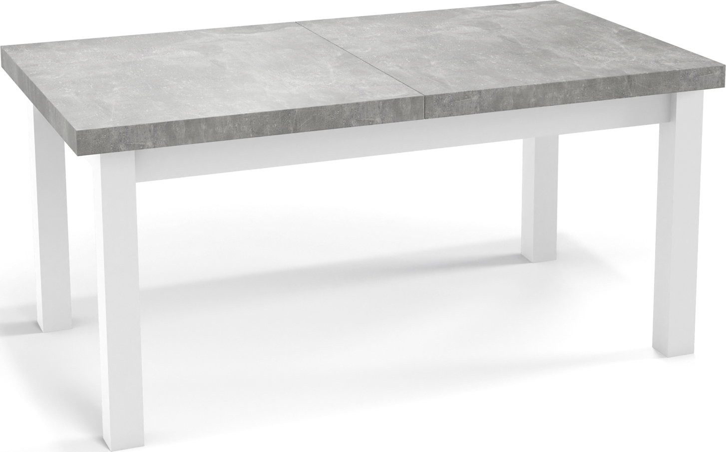 WFL GROUP Esstisch Avena ausziehbar rechteckig modern mit weißen Holzbeinen (MADE IN EU, 5 Gr. – 120/140/160/170/200 cm ausziehbar auf 160/180/210/250/300 cm), platzsparender Tisch in Holzoptik für Küche, Esszimmer oder Wohnzimmer