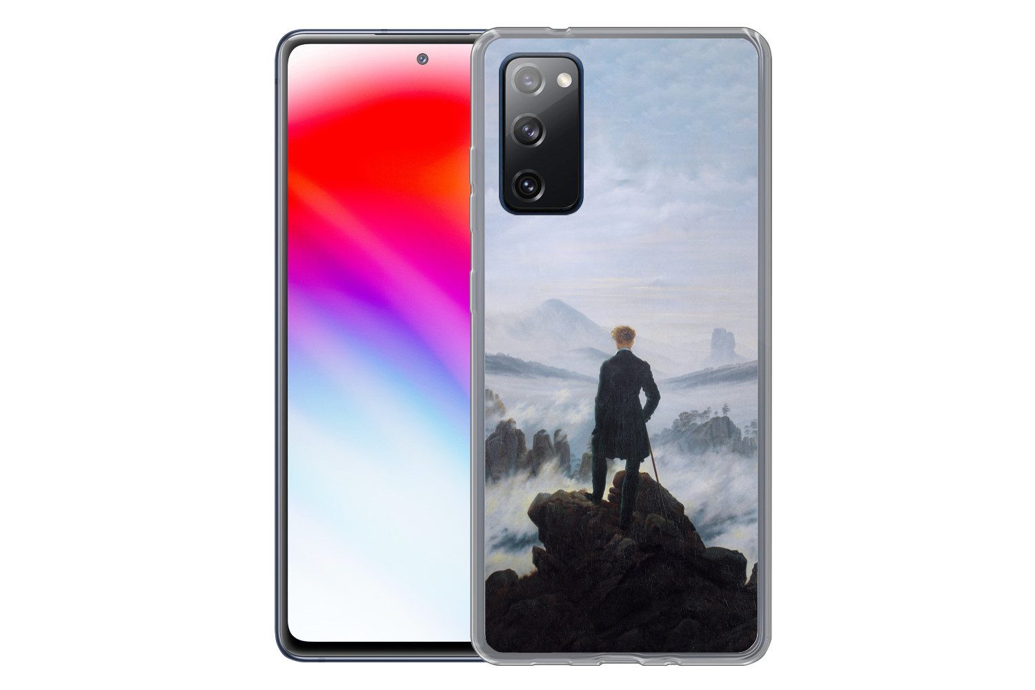MuchoWow Handyhülle für Samsung Galaxy S20 FE Der Wanderer über dem Nebelmeer - Caspar Dav, Phone Case, Silikon, Schutzhülle Dünn