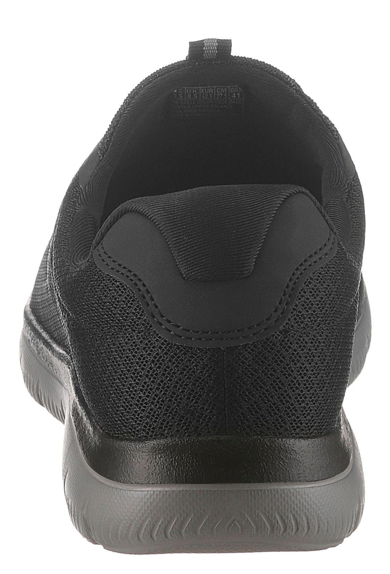 Sneaker Skechers Slip-On mit Summits black/charcoal komfortabler Foam-Ausstattung Memory