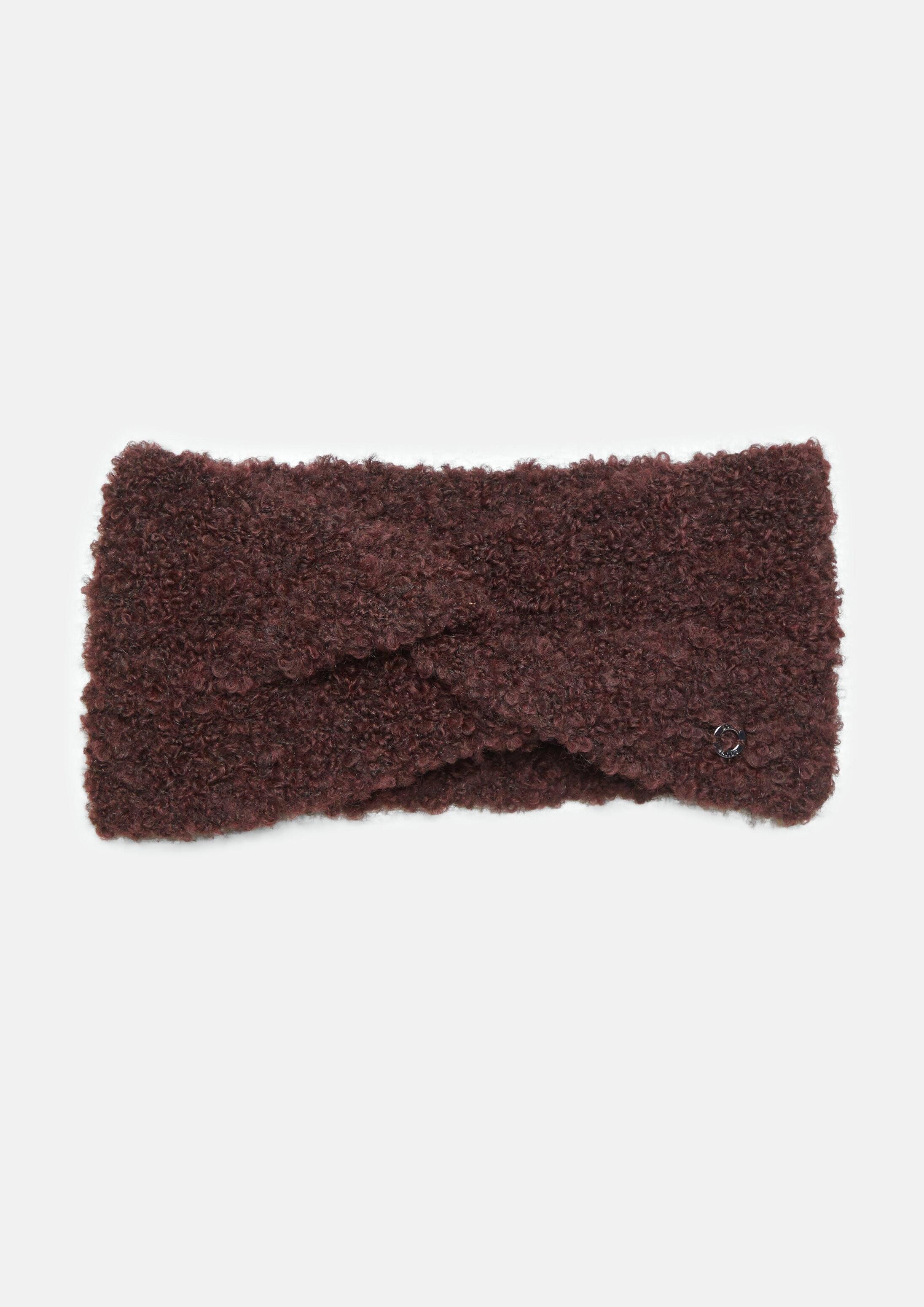 s.Oliver Stirnband Stirnband Stirnband aus Bouclé mit Logo-Ring