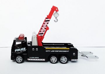 Toi-Toys Modellauto ABSCHLEPPWAGEN + Auto mit Rüchzug 56 (Abschleppwagen mit Auto), Modellauto Modell Laster Truck Spielzeugauto Spielzeug