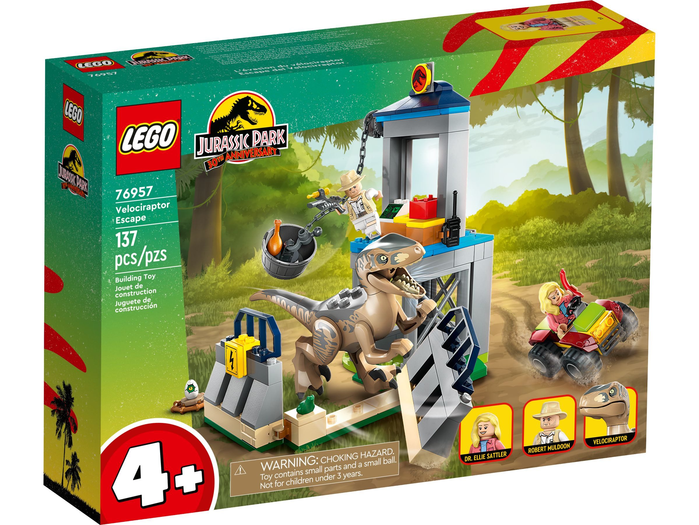 LEGO® LEGO® Jurassic World 76957 Flucht des Velociraptors Konstruktionsspie günstig online kaufen