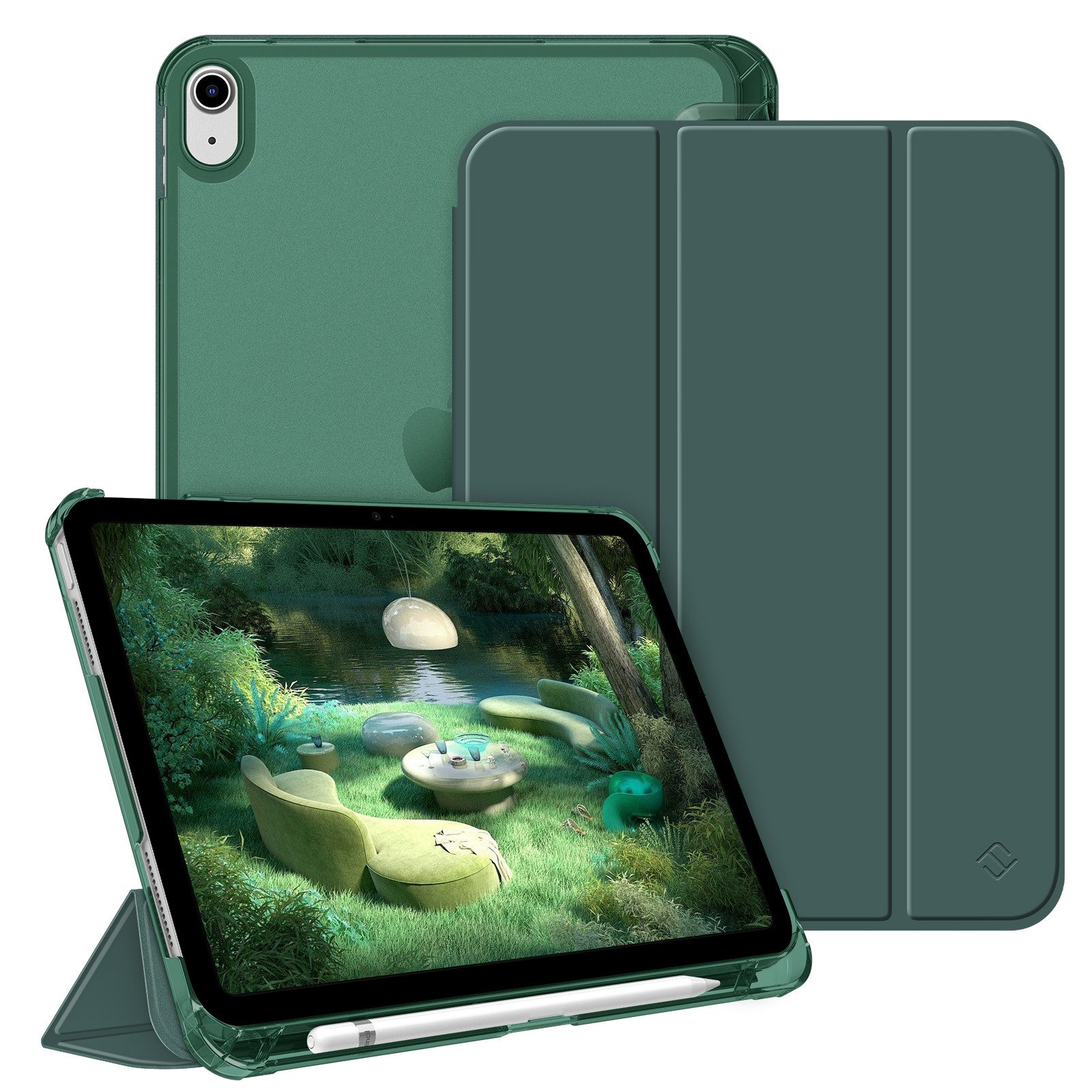 Fintie Tablet-Hülle für iPad 11 Generation 11‘’ 2025 (A16), iPad 10 Generation 10.9'' 2022, ultradünn, mit Stifthalter, transparenter Rückseite, Auto Schlaf/Wach
