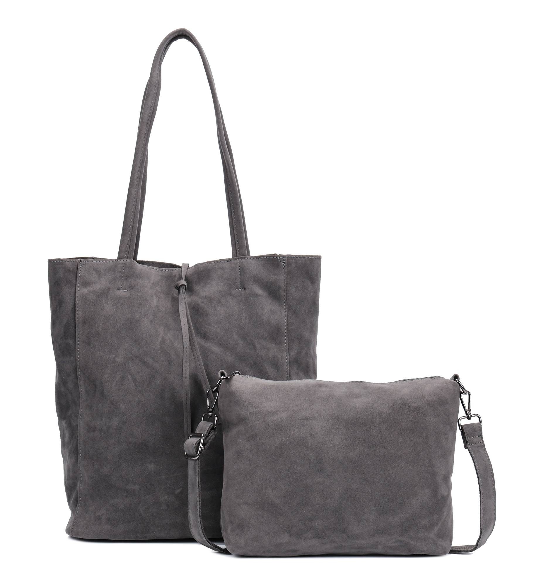 ITALYSHOP24 Schultertasche SET 2in1 Damen Tasche günstig online kaufen