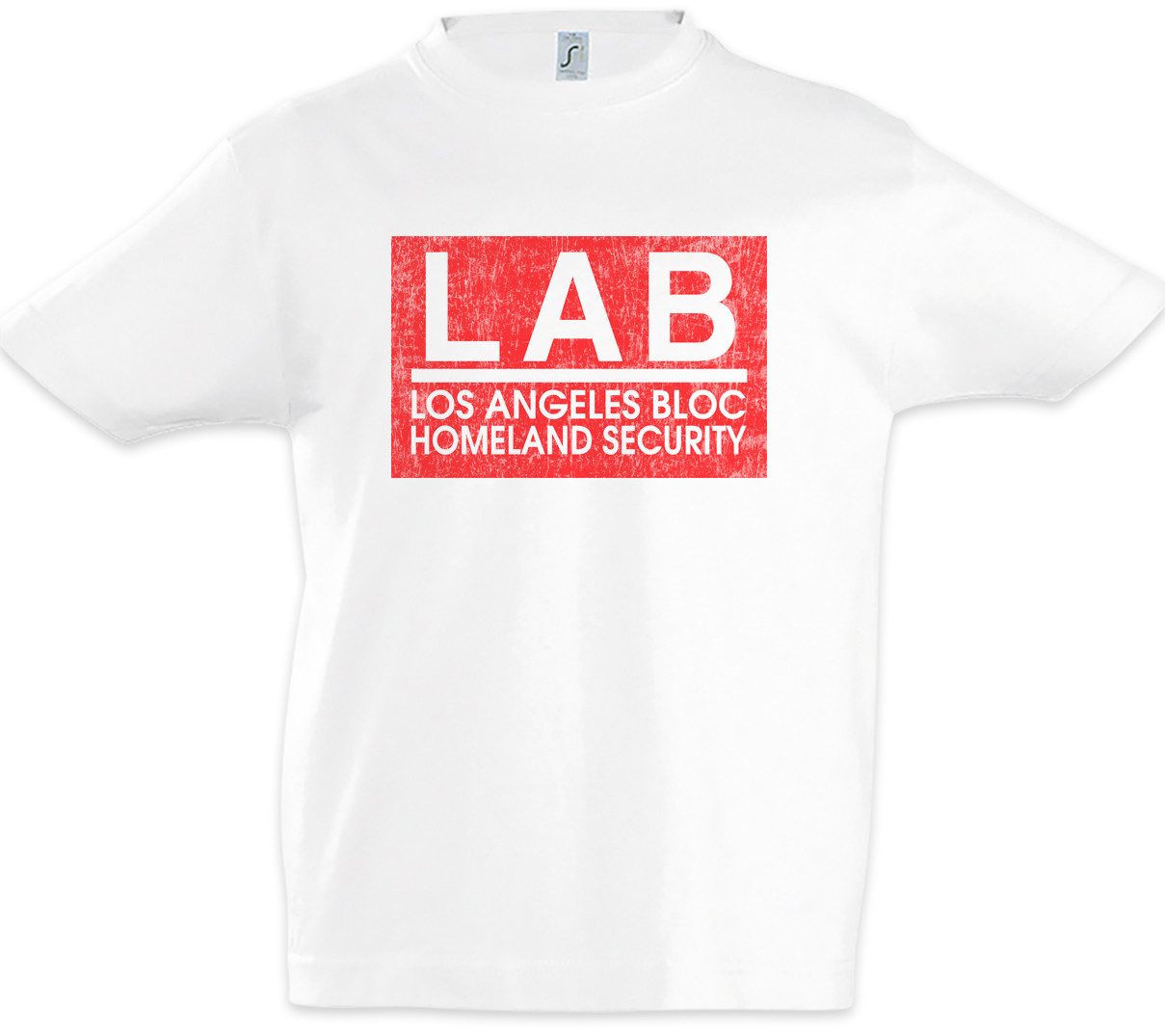 Urban Backwoods Print-Shirt Lab Logo Kinder T-Shirt Red Hats The Los Angeles Bloc Colony Homeland (1-tlg) Security Patch Symbol Sign