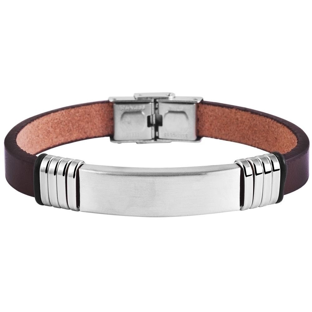 AKZENT Armband Blazej Echtleder braun
