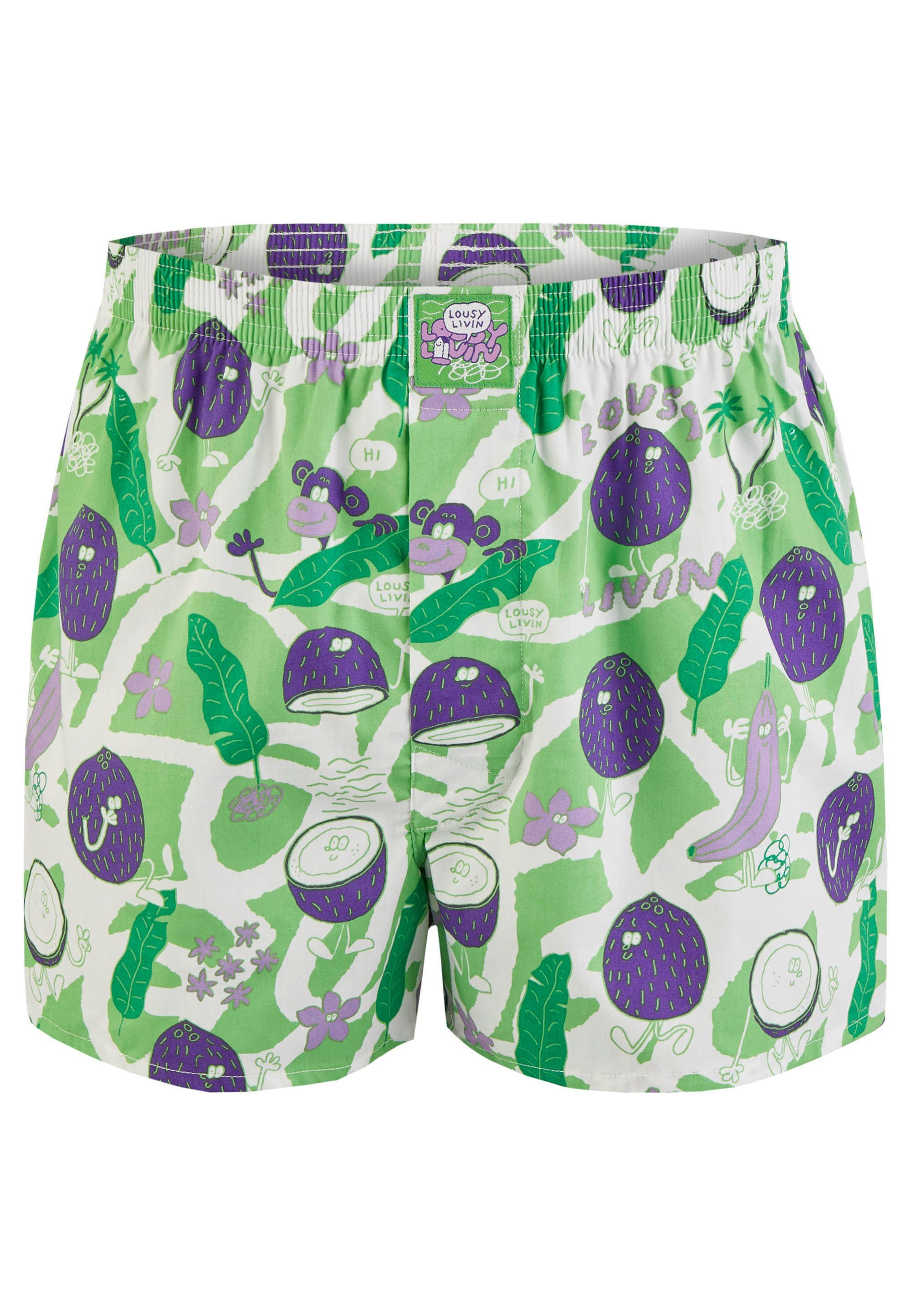 Lousy Livin Boxershorts Coconut & Cocktails mit buntem Allover-Print