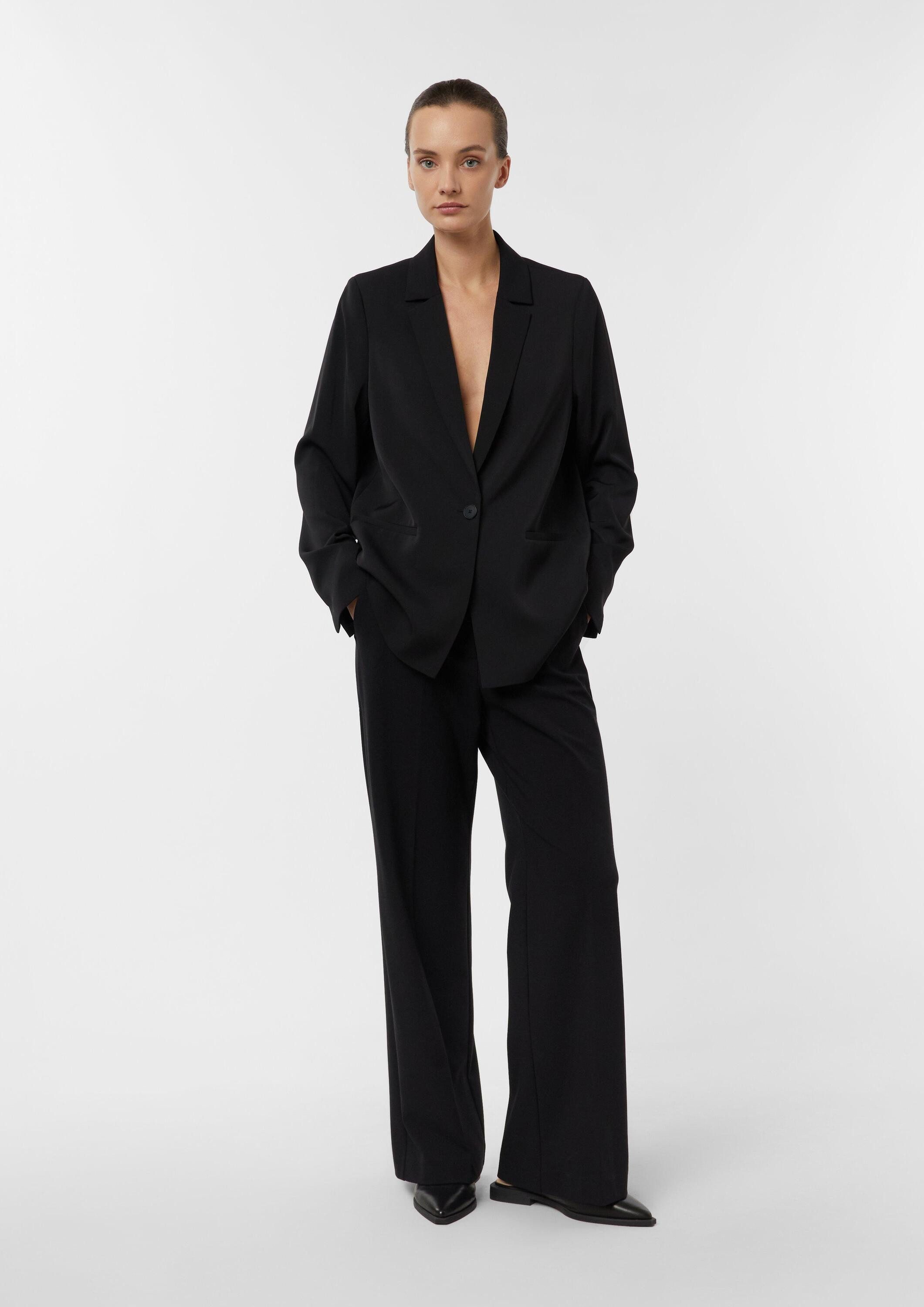 comma Chinos Hose Marlenehose aus fließendem Jersey günstig online kaufen