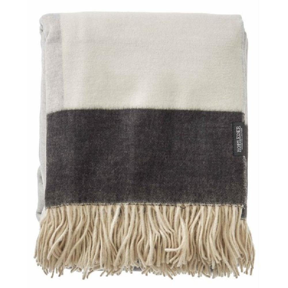 Wohndecke Decke Plaid Colorblock Neutral (150x220cm), ROHLEDER