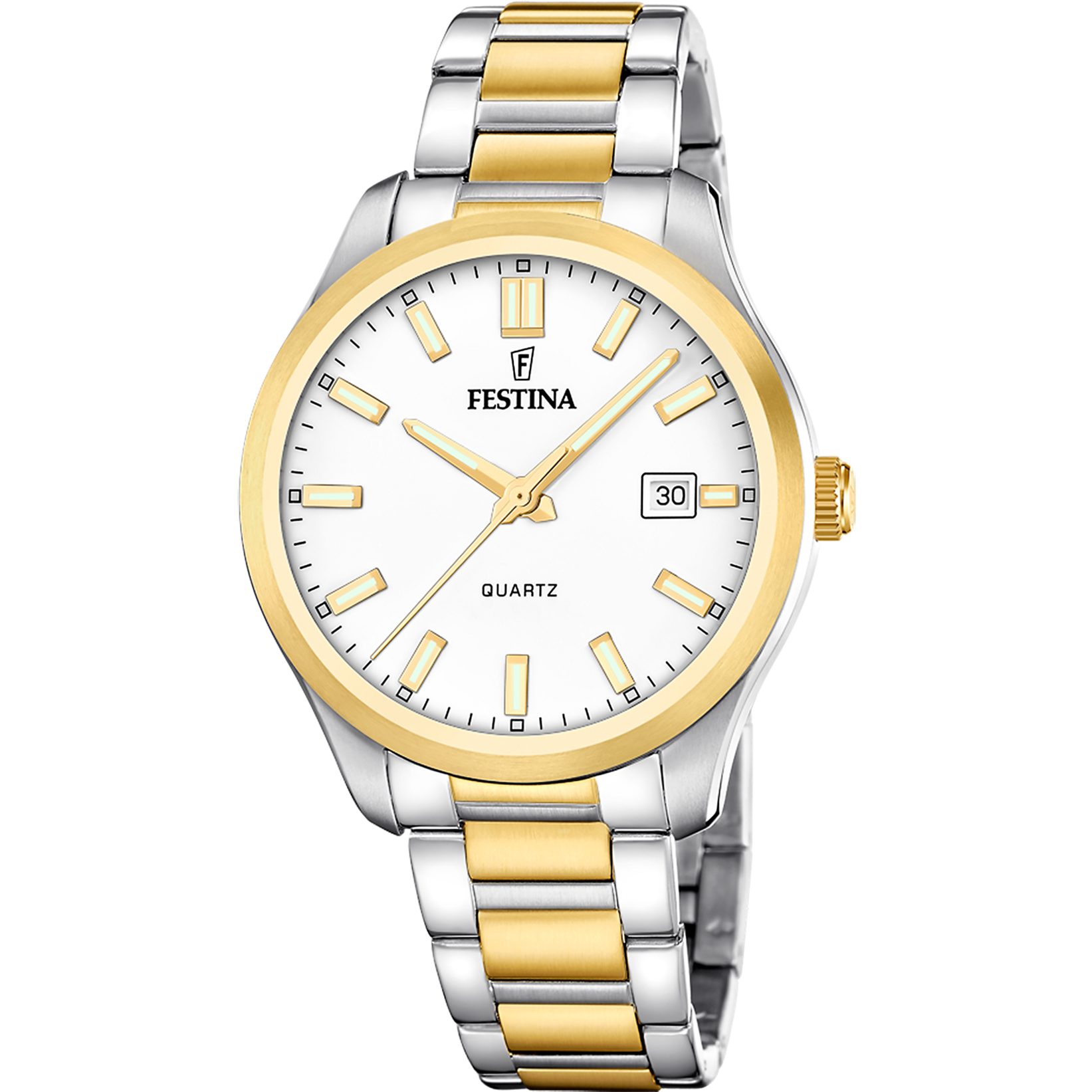 Festina Quarzuhr Classic Steel F20738/1, Armbanduhr, Herrenuhr, Edelstahlarmband, analog, Tag